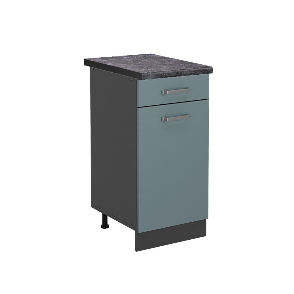 Vicco Unterschrank R-Line, Blau-Grau/Anthrazit, 40 cm, günstig online kaufen