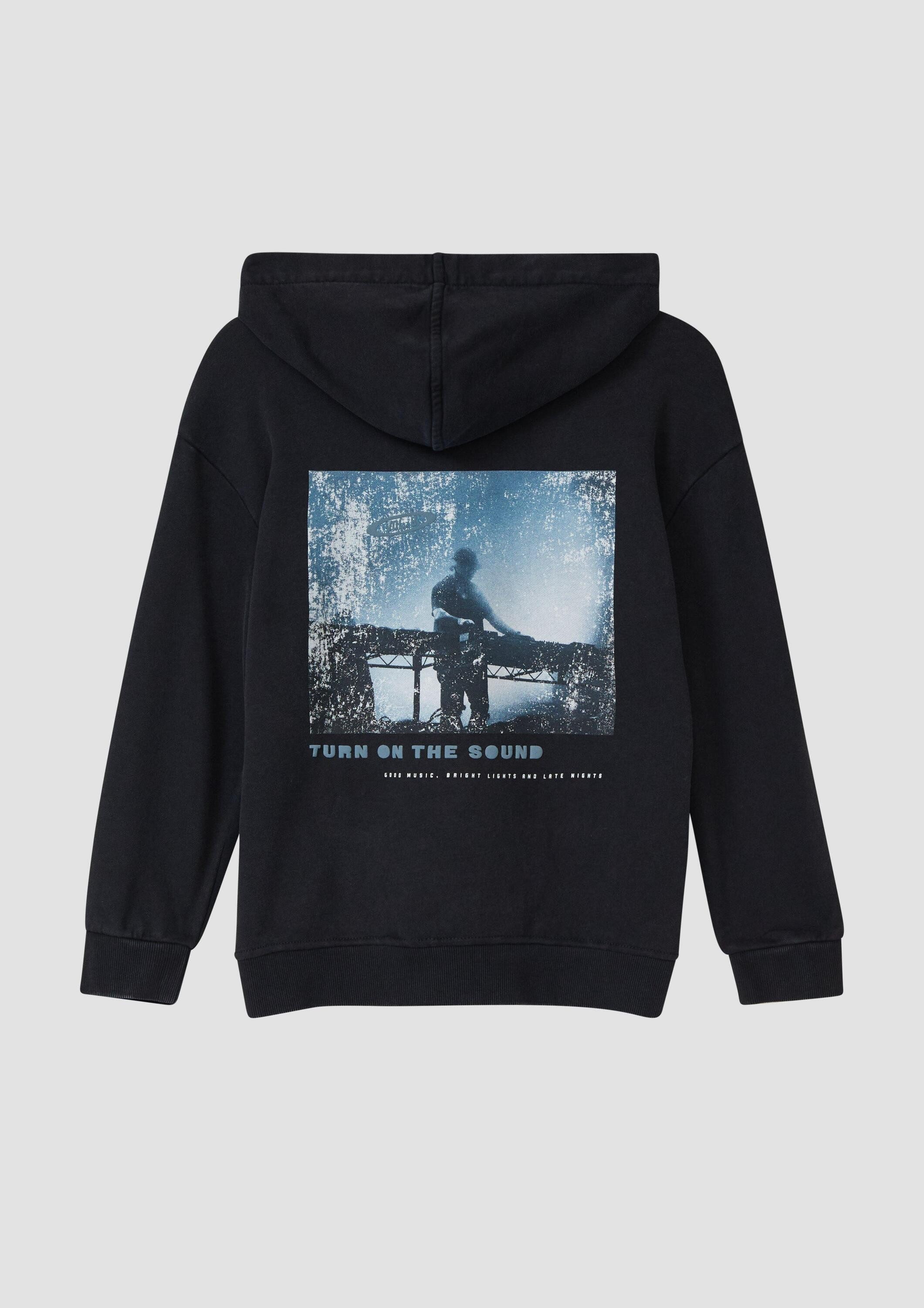 s.Oliver Sweatshirt Sweatshirt Gewaschener Kapuzensweater mit Rückenprint günstig online kaufen