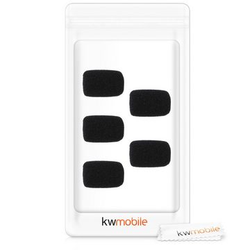 kwmobile Mikrofon Windschutz Set (1-tlg), 5 x Headset Mikro Schutz 2x3,2x1 cm aus Schaumstoff