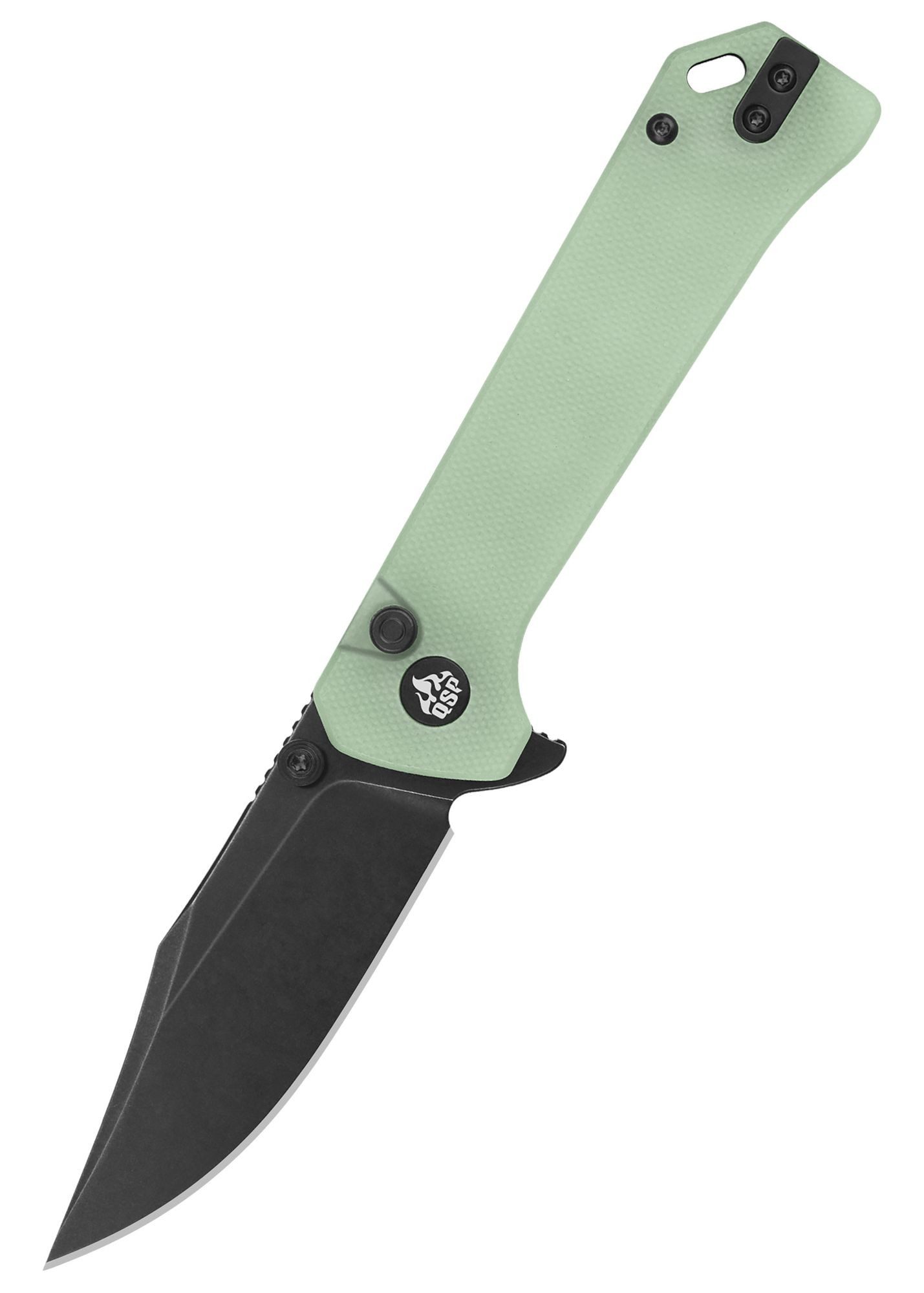 Taschenmesser QSP Knife Taschenmesser QSP Grebe Button Lock G10 Griff, Jade