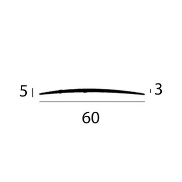 PROVISTON Übergangsprofil Aluminium, 5 x 60 x 1000 mm, Übergangsschiene, Bodenprofil