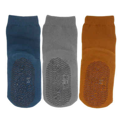 Yalion Kurzsocken »Yalion® weiche Kinder Socken mit Halbplüsch 3er Pack« bequeme elastische Bündchen rutschsicher