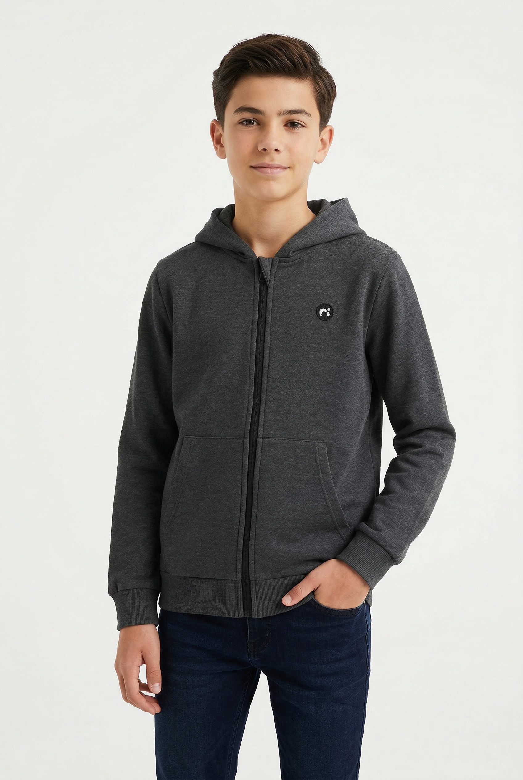 Name It Kapuzensweatjacke NKMVIMO LS SWEAT CARD BRU NOOS