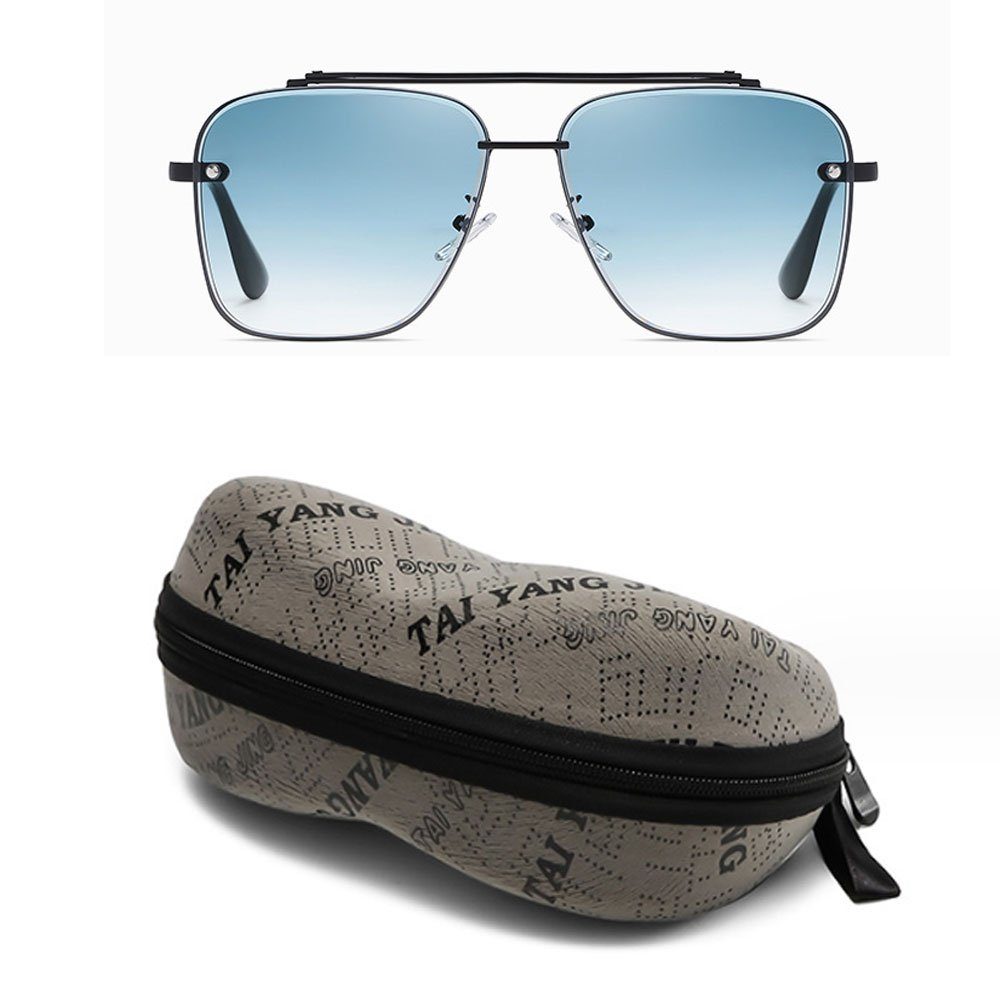 Modelle Sonnenbrille Frauen Brillenetui für Braun Outdoor mit Männer Retro und UV-Schutz AUzzO~ Vintage Polarisiert
