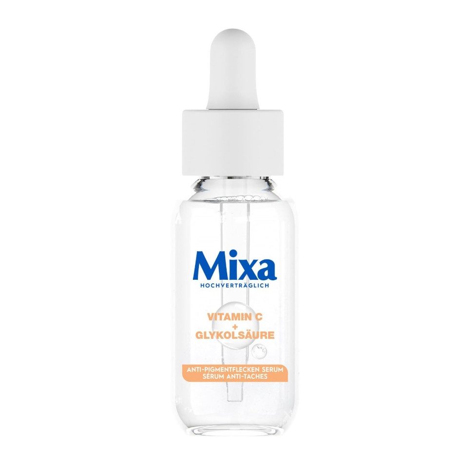 Mixa Gesichtsserum Anti-Pigmentflecken Serum - 30 ml, Serum gegen Pigmentflecken & ungleichmäßigen Hautton