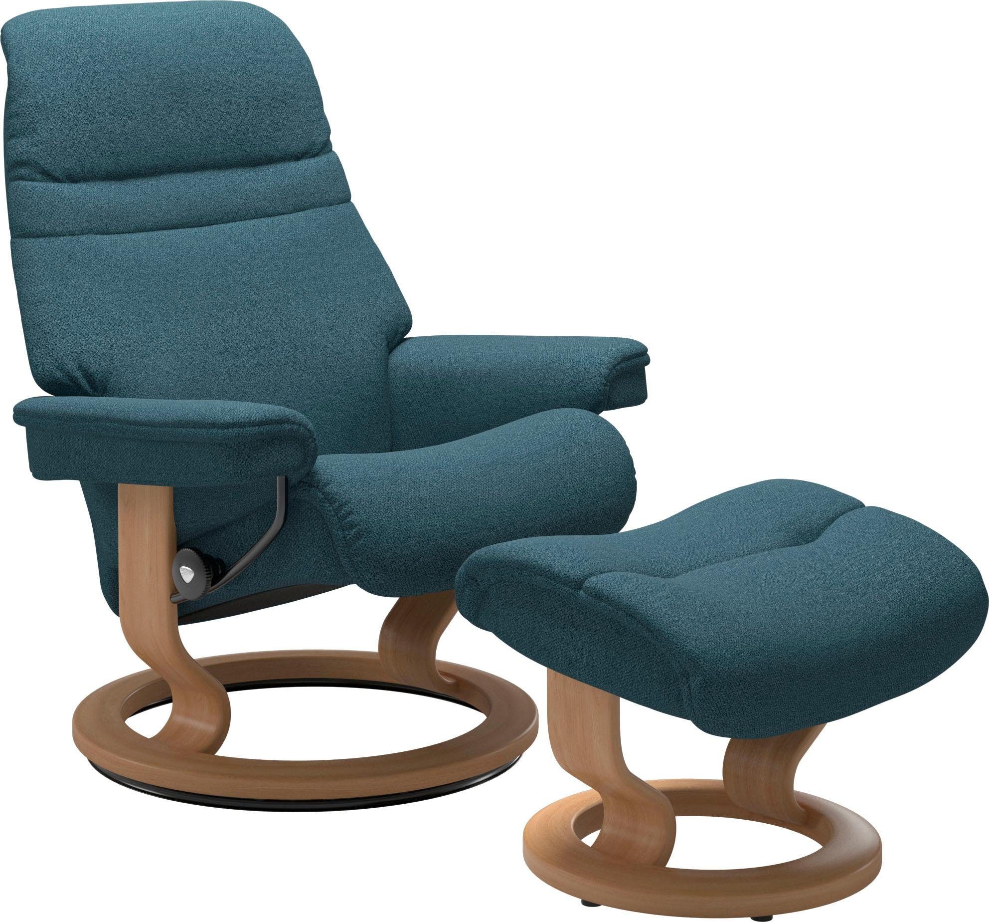 mit (Set, Stressless® Eiche M, Größe Hocker), Sunrise Relaxsessel Gestell Relaxsessel Base, mit Classic