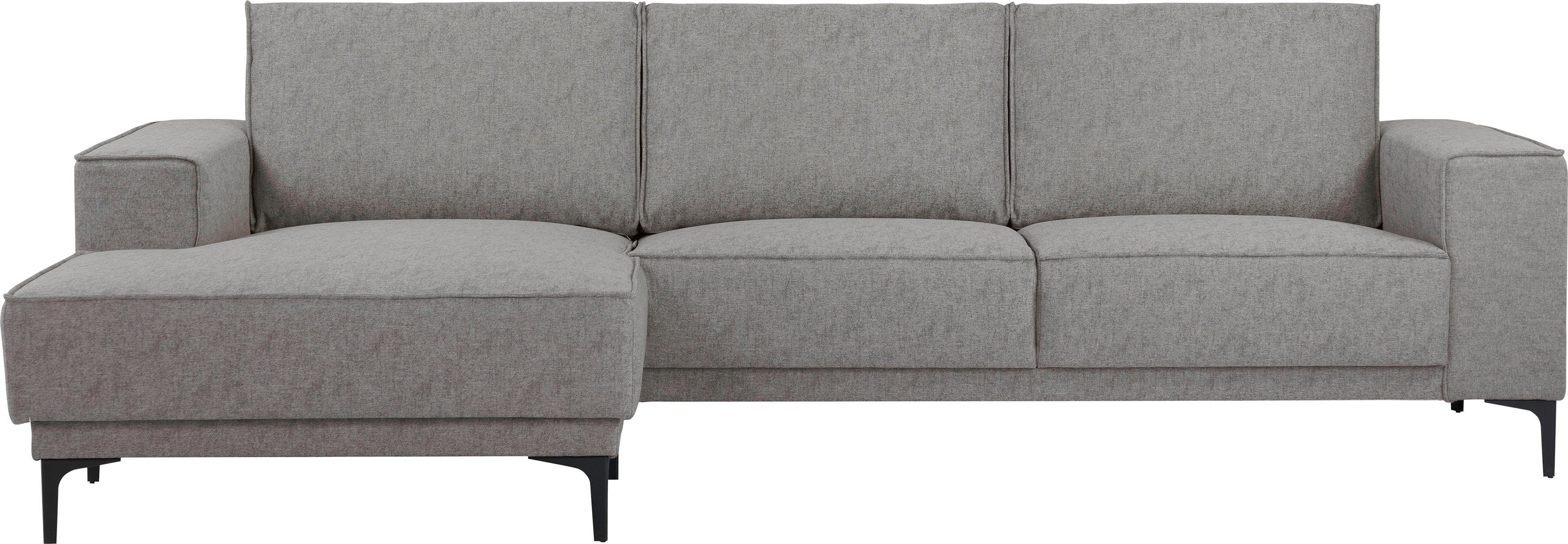 Places of Style Ecksofa "Polsterecke Oland, Struktur, Flachgewebe, Luxus-Mi günstig online kaufen