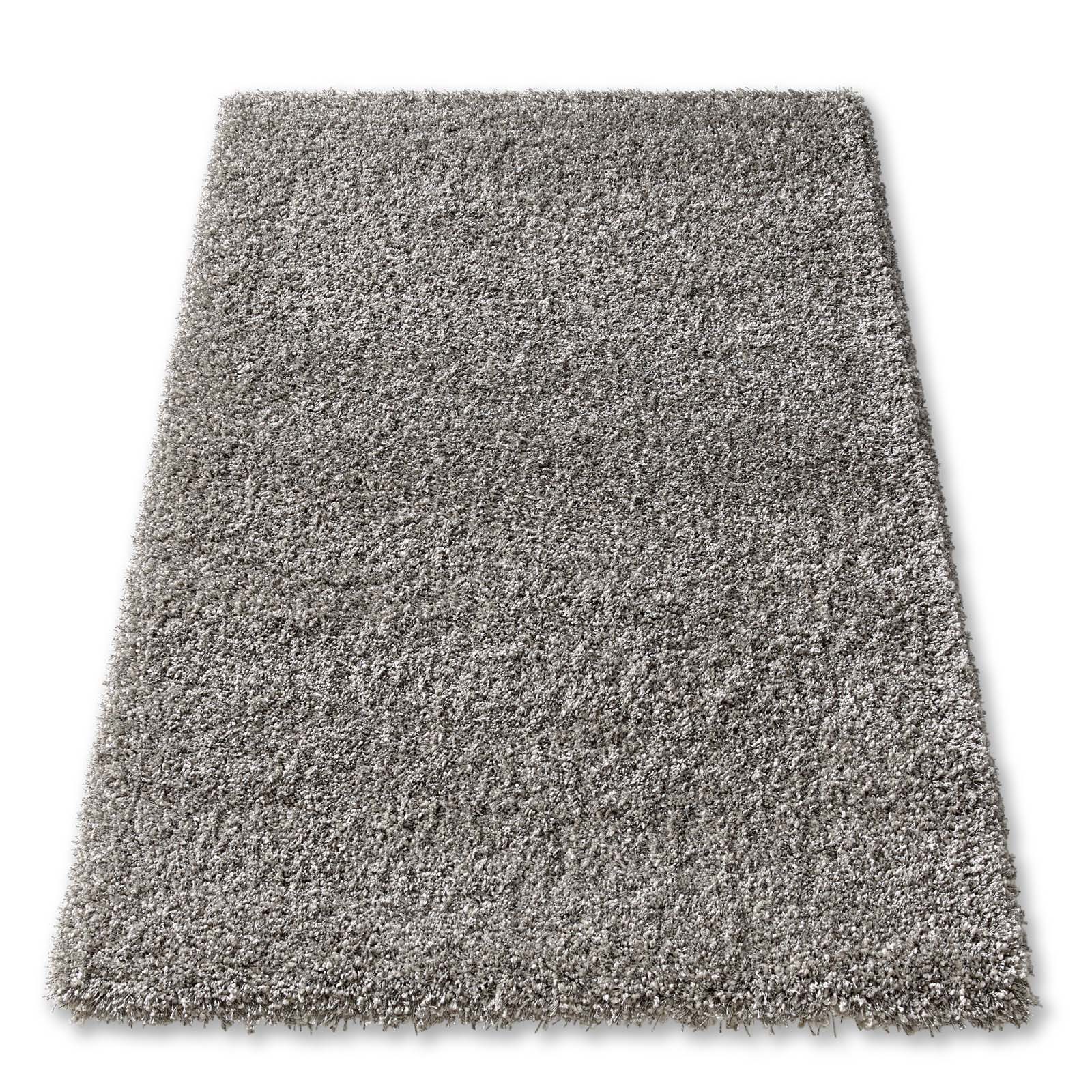 TaraCarpet Langflor-Teppich Ragolle Twilight, quadratisch, Höhe: 60 mm, Shaggy Hochflorteppich grau Wohnzimmer Schlafzimmer 200x200 quad.