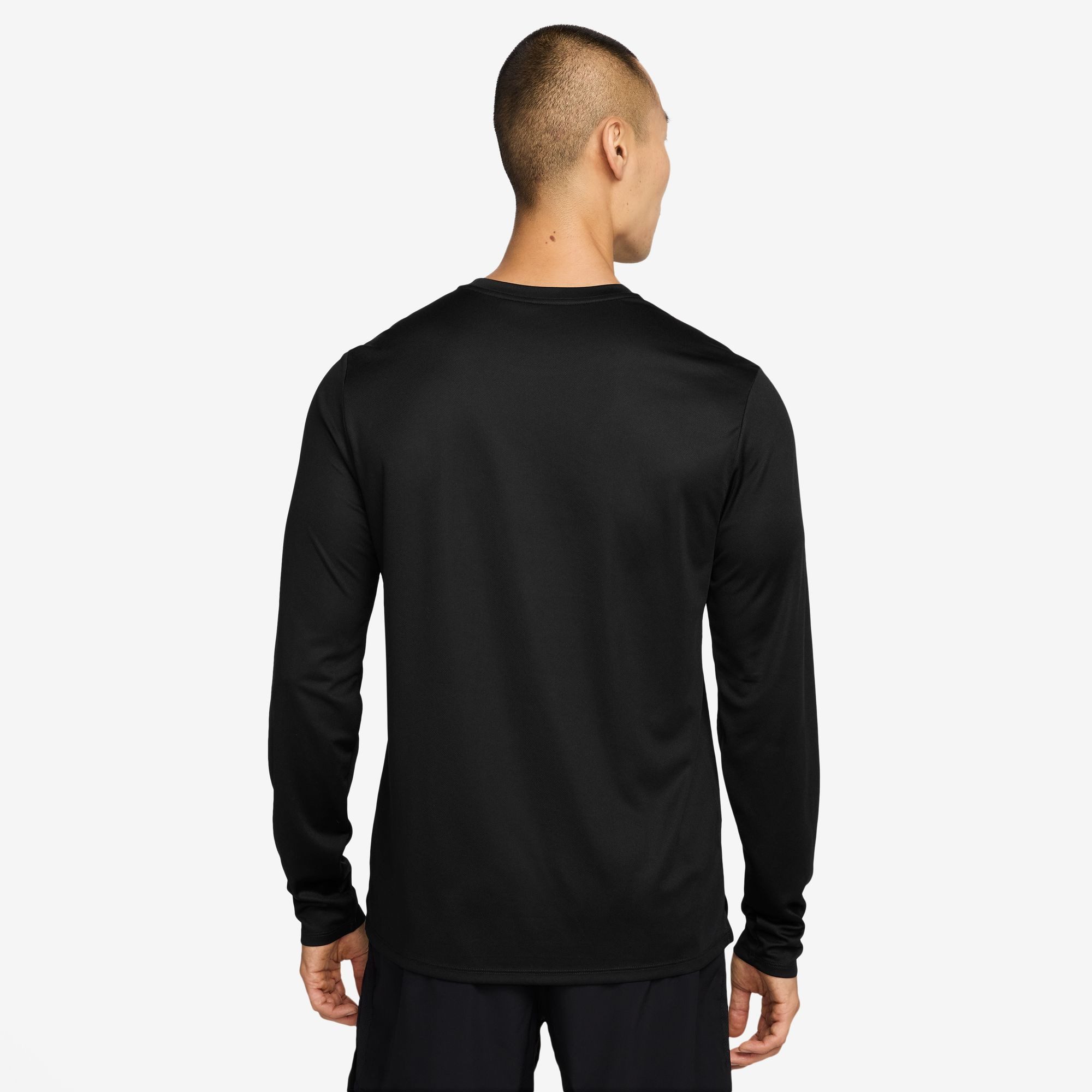 Nike Laufshirt M NK DF UV MILER LS TOP mit Rundhalsausschnitt, Kurzarm, schnell trocknend, atmungsaktiv