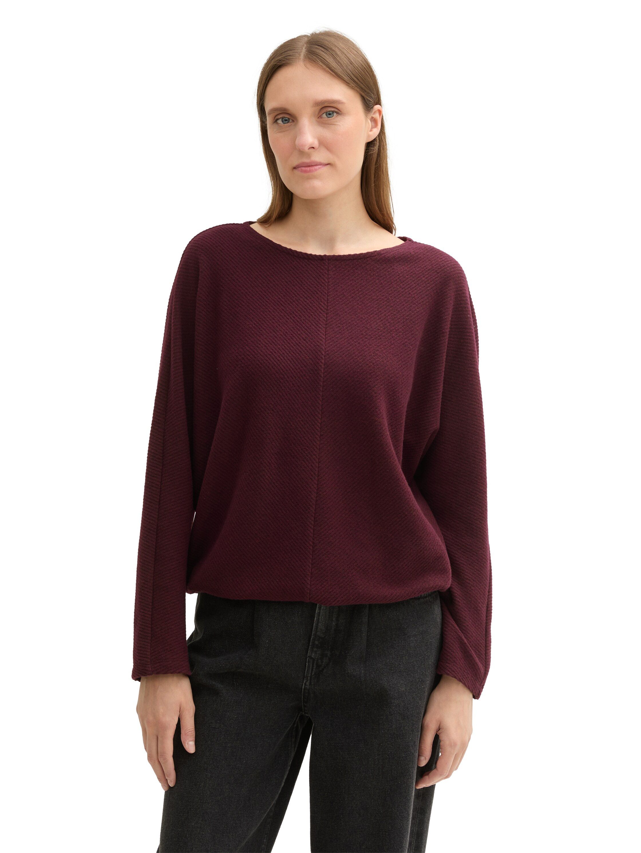 TOM TAILOR Fledermausshirt mit Rundhalsausschnitt und günstig online kaufen