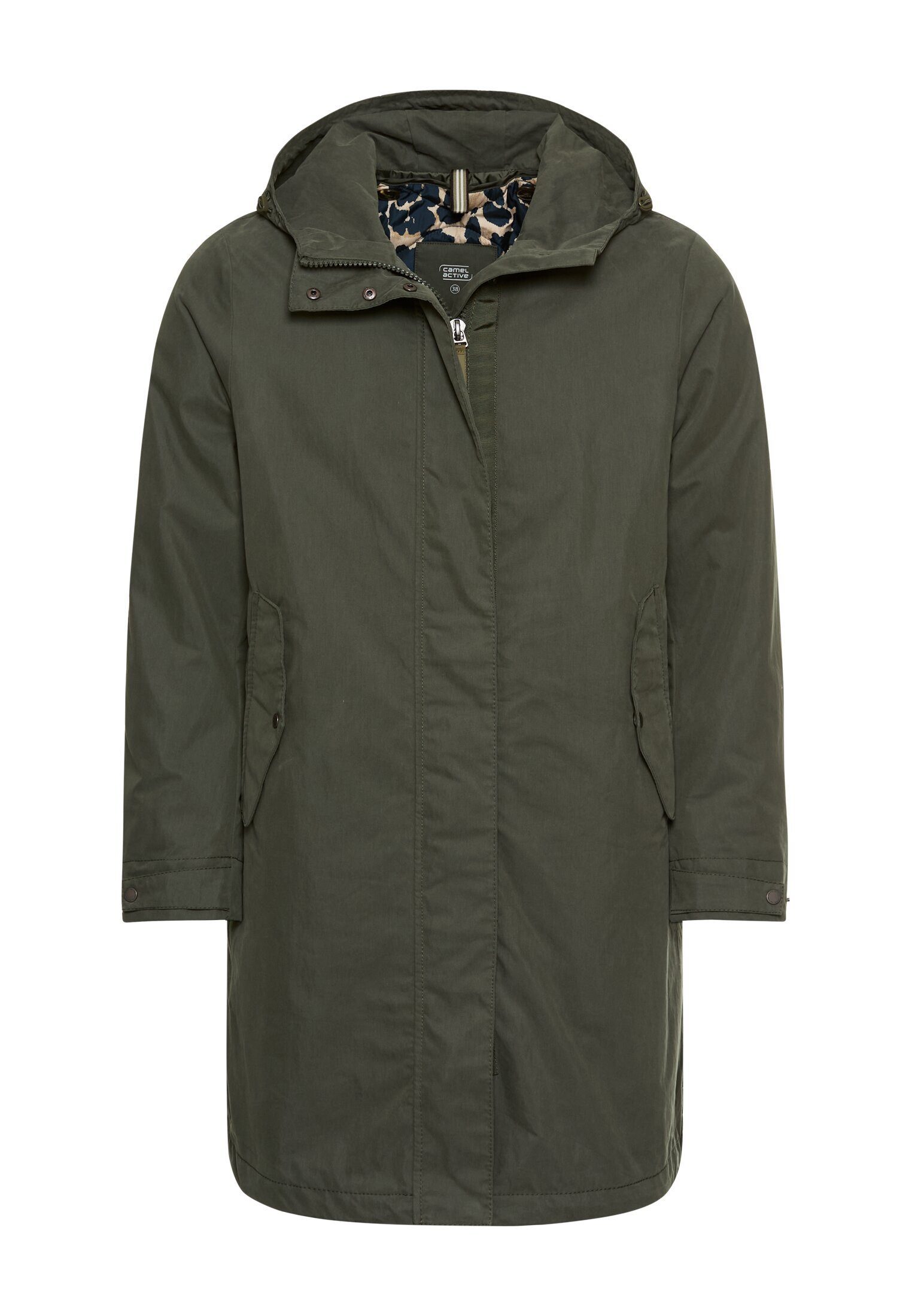 camel active Kurzmantel mit herausnehmbarem Innenfutter Langarm Kapuze Kapuze