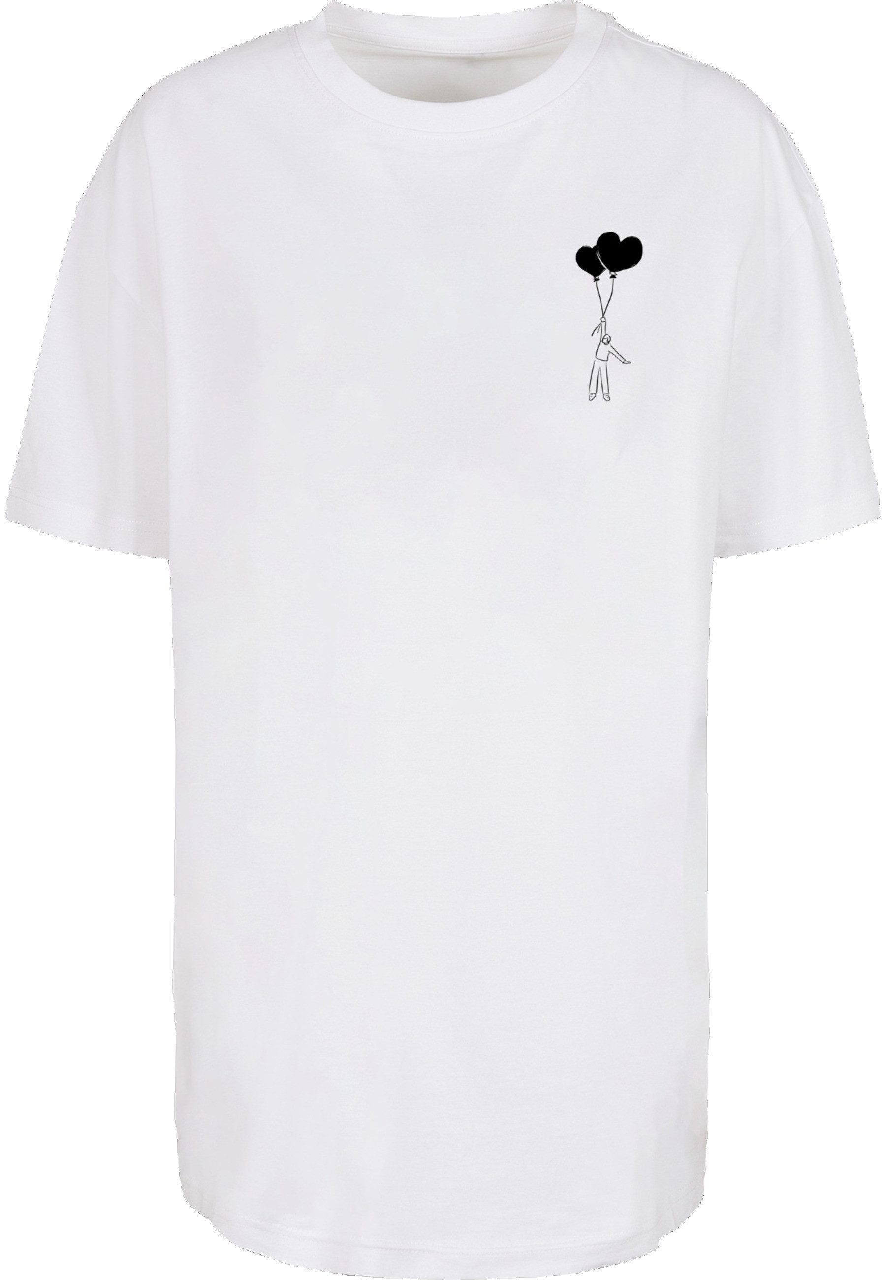 T-Shirt Merchcode Damen Ladies Love In The Air Oversized Boyfriend Tee