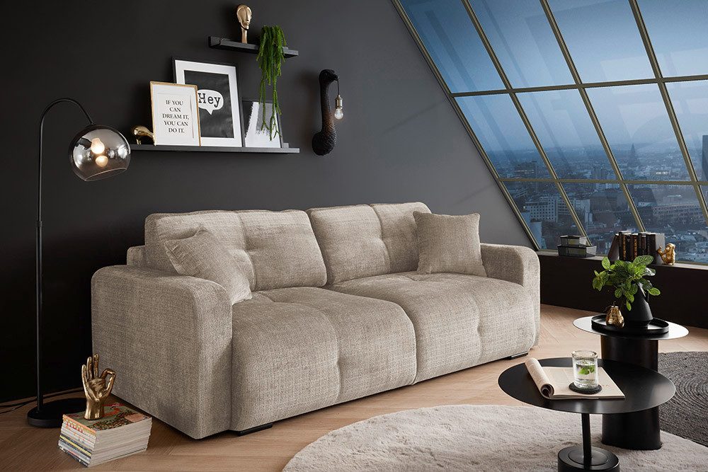 riess-ambiente Schlafsofa DIAMOND 235cm taupe - günstig online kaufen