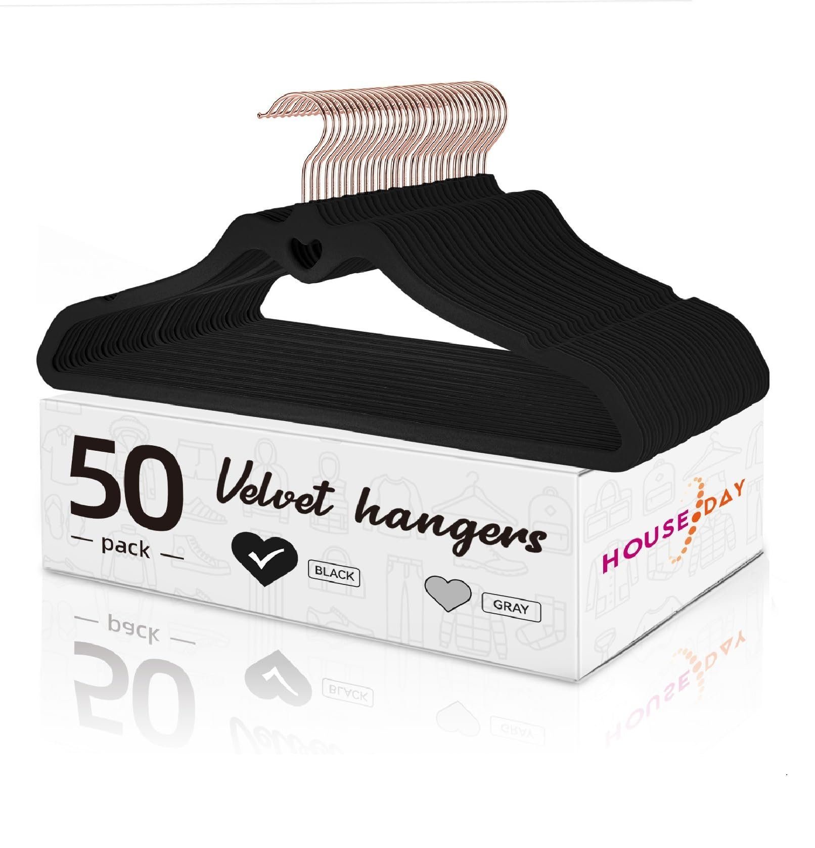 House Day Kleiderbügel Samt, herzförmig dünne Samt Kleiderbügel rutschfest, günstig online kaufen