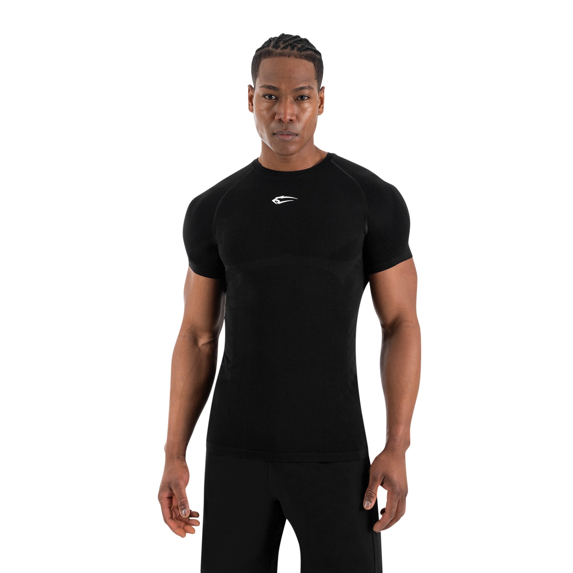 Smilodox T-Shirt Carnos, Compression Shirt Herren, Gymshirt, Seamless, Training Compression Fit, Seamless, atmungsaktiv, Body Mapping, Stretch