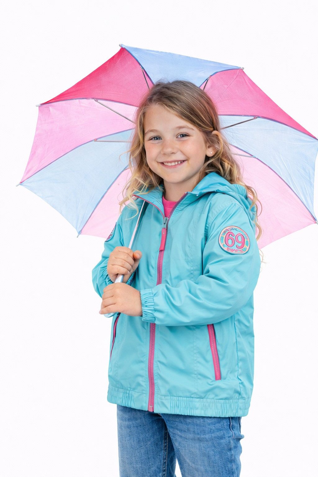 Kaiser24 Sommerjacke Regenjacke Kinder Regenjacke Wetter Blouson türkis/blau Reinflex