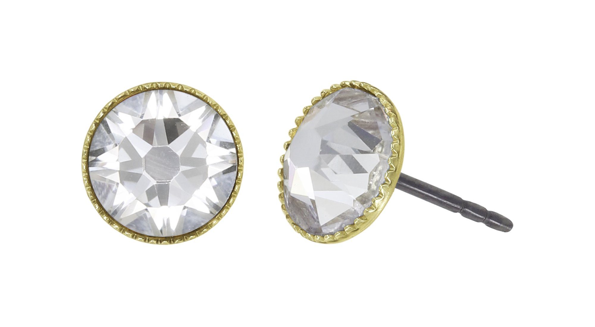 KONPLOTT Paar Ohrstecker Konplott: Ohrstecker Black Jack big shinny brass