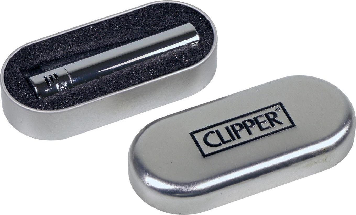CLIPPER Feuerzeug Metall Jet Flamme Feuerzeug Inkl. Geschenkbox - das Original -, aus Metall