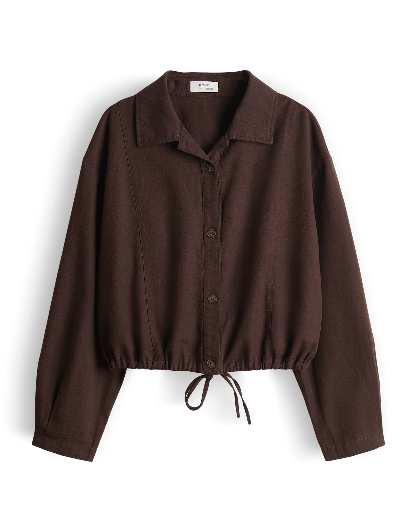 OPUS Langarmbluse Overshirt aus BCI Cotton Mix Weite Passform, Tunnelzug im günstig online kaufen