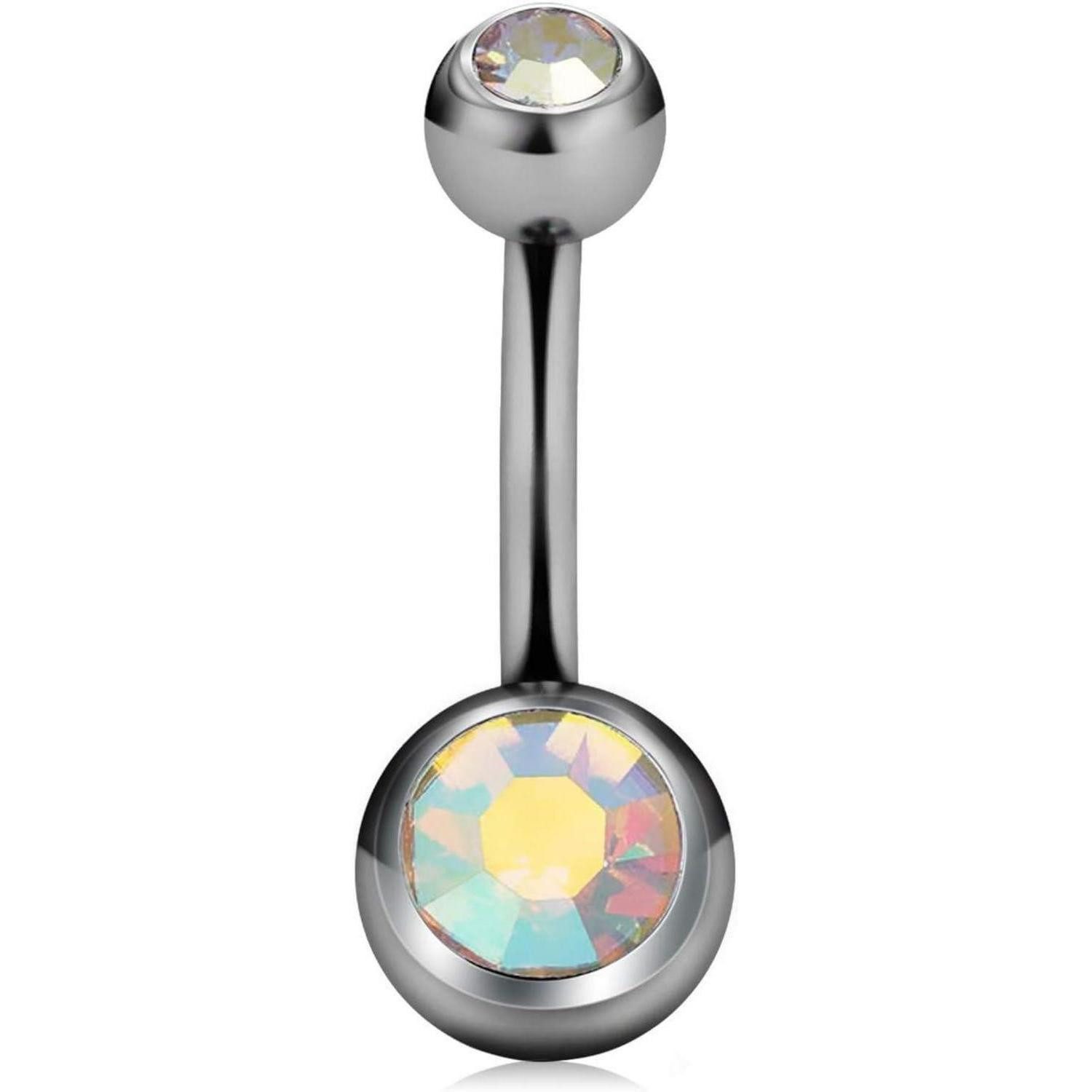 CIZME Bauchnabelpiercing Bauchnabelpiercing G23 Titan Kristall 10mm Piercing NICKELFREI