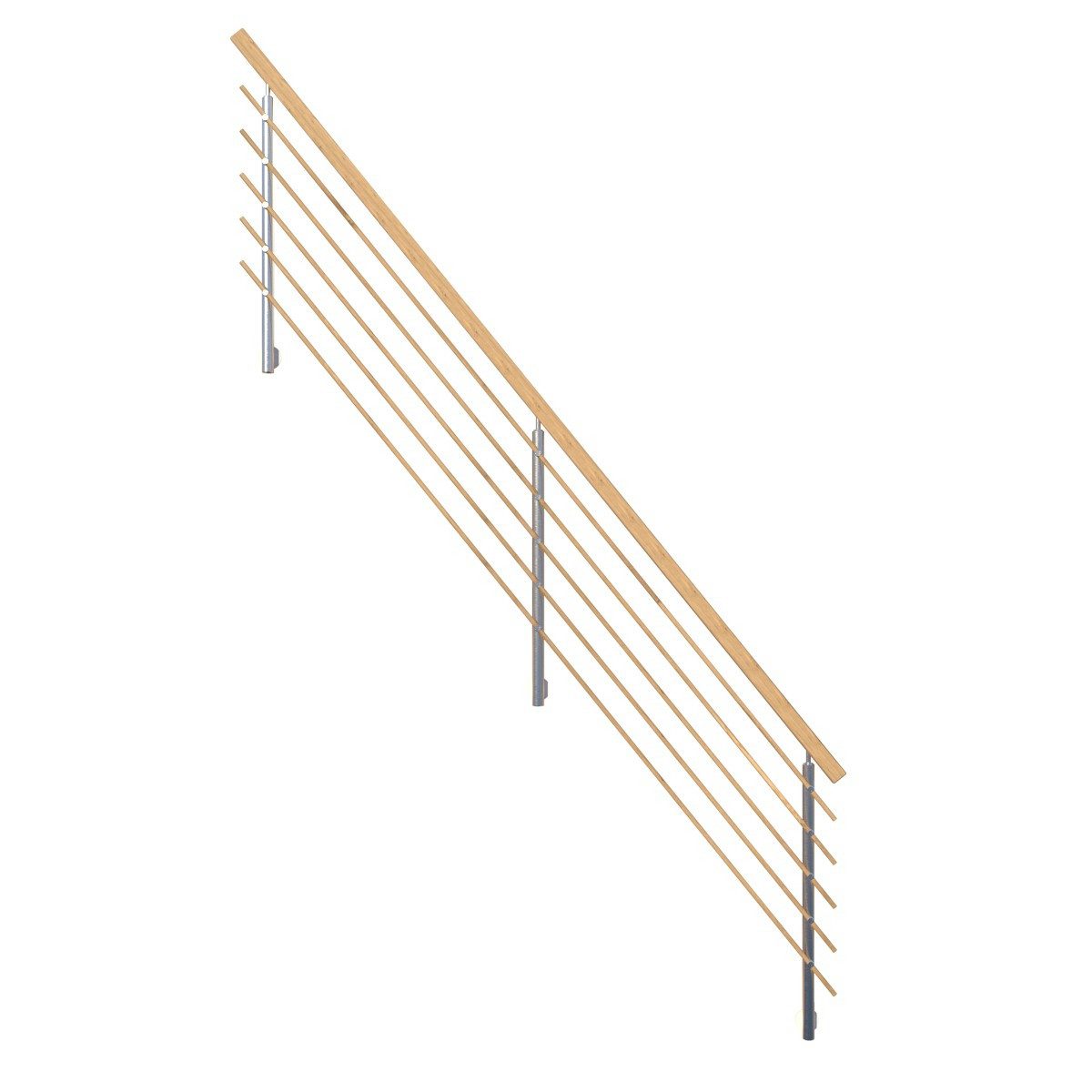 Starwood Treppengeländer Treppengeländer Modell Rhodos (Eiche) 1/4 gewendelt-Designgeländer