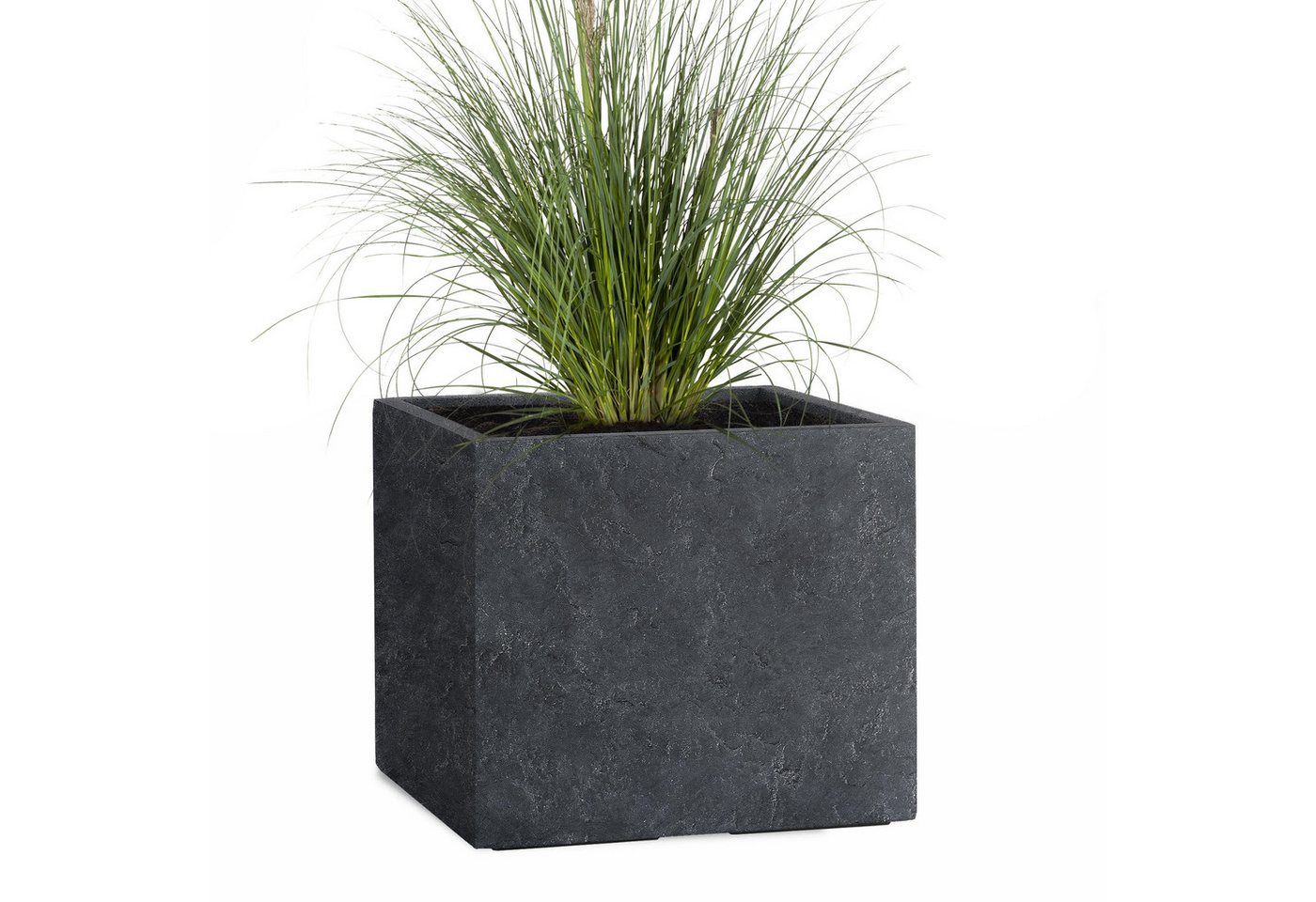 Pflanzwerk® Pflanzkübel CUBE Premium Fiberglas Blumenkübel Frostbeständig mit Lotus-Effekt, Lotus-Effekt - Handgefertigt - Eckig - Frostbeständig