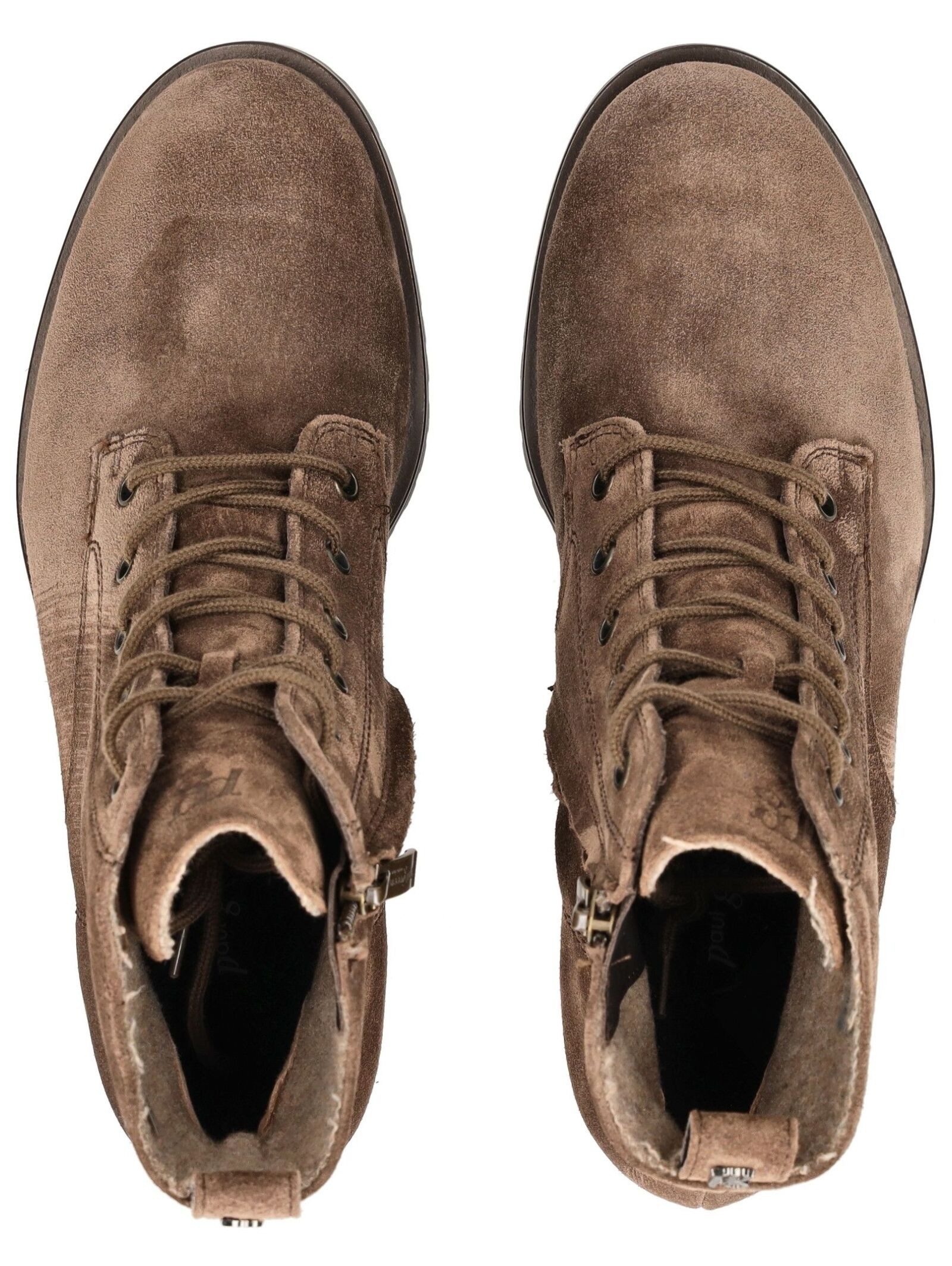 Paul Green Paul Green Stiefelette Veloursleder Schnürstiefelette