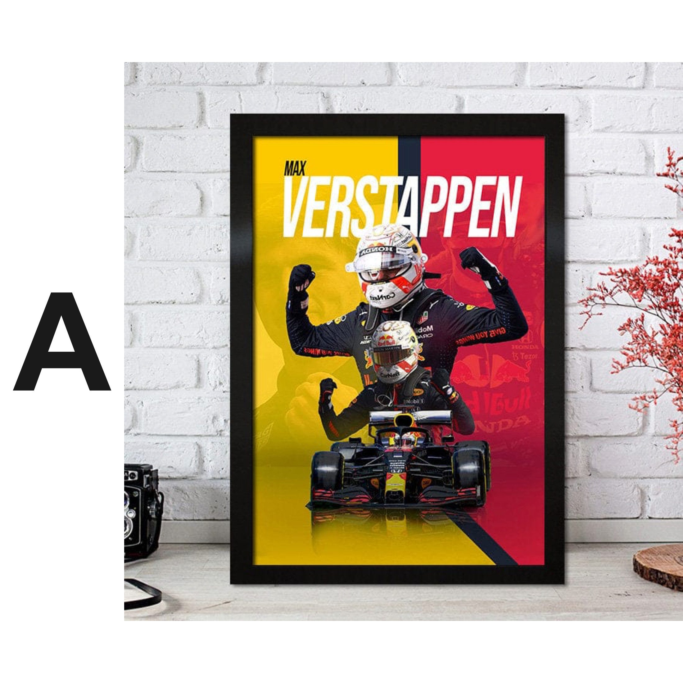 JUSTGOODMOOD Poster Formel 1 Max Verstappen Rennfahrer Helm Rennwagen Red Bull Deko Print, H (1 St)