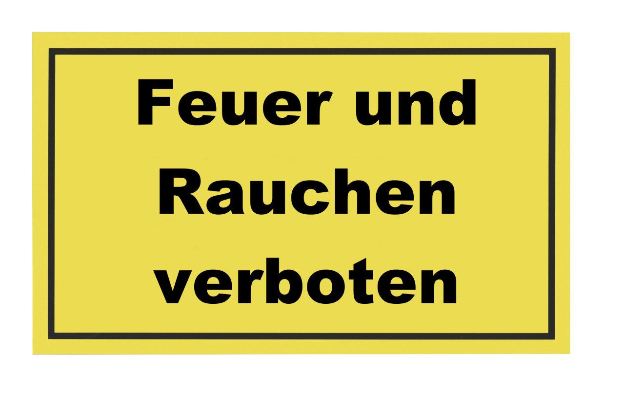 Conmetall Warnschild Conmetall Hinweisschild Feuer und Rauchen verboten