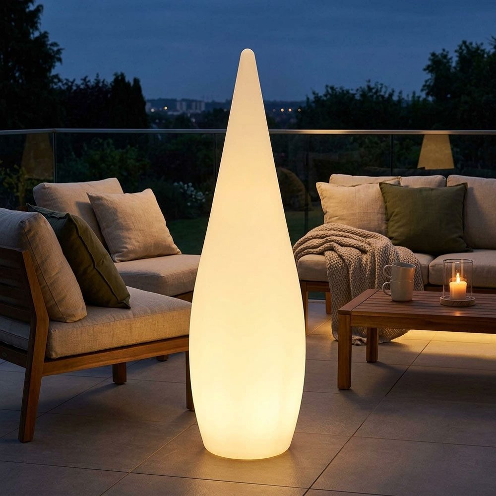 GLOBO LIGHTING LED Außen-Stehlampe, Leuchtmittel inklusive, Warmweiß, Außen Stand Steck Lampe Veranda Deko Steh Leuchte Terrassen Strahler