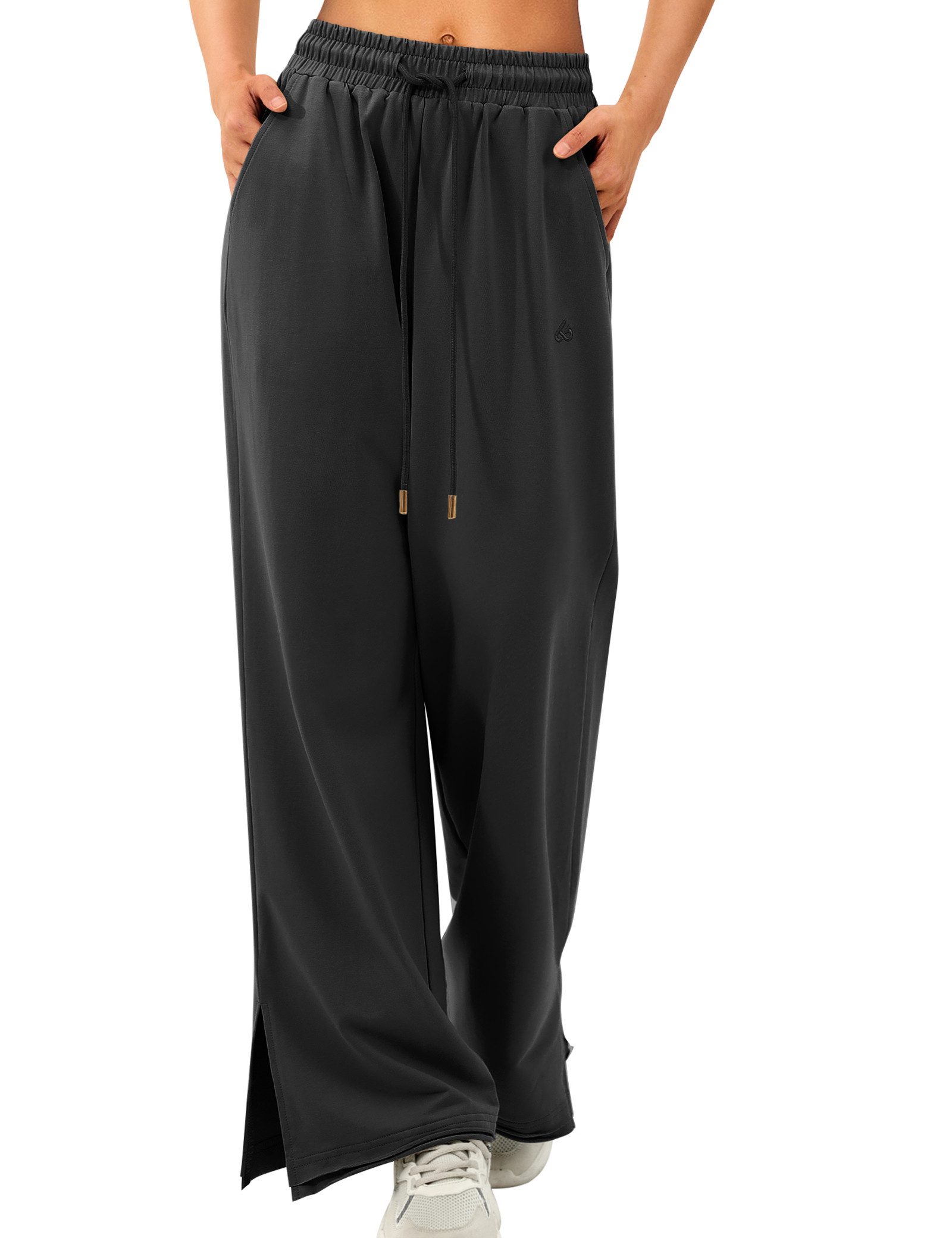 Beluring Jogginghose Flared Jogginghose mit Schlitz–Hellgrau,bequem & figur günstig online kaufen