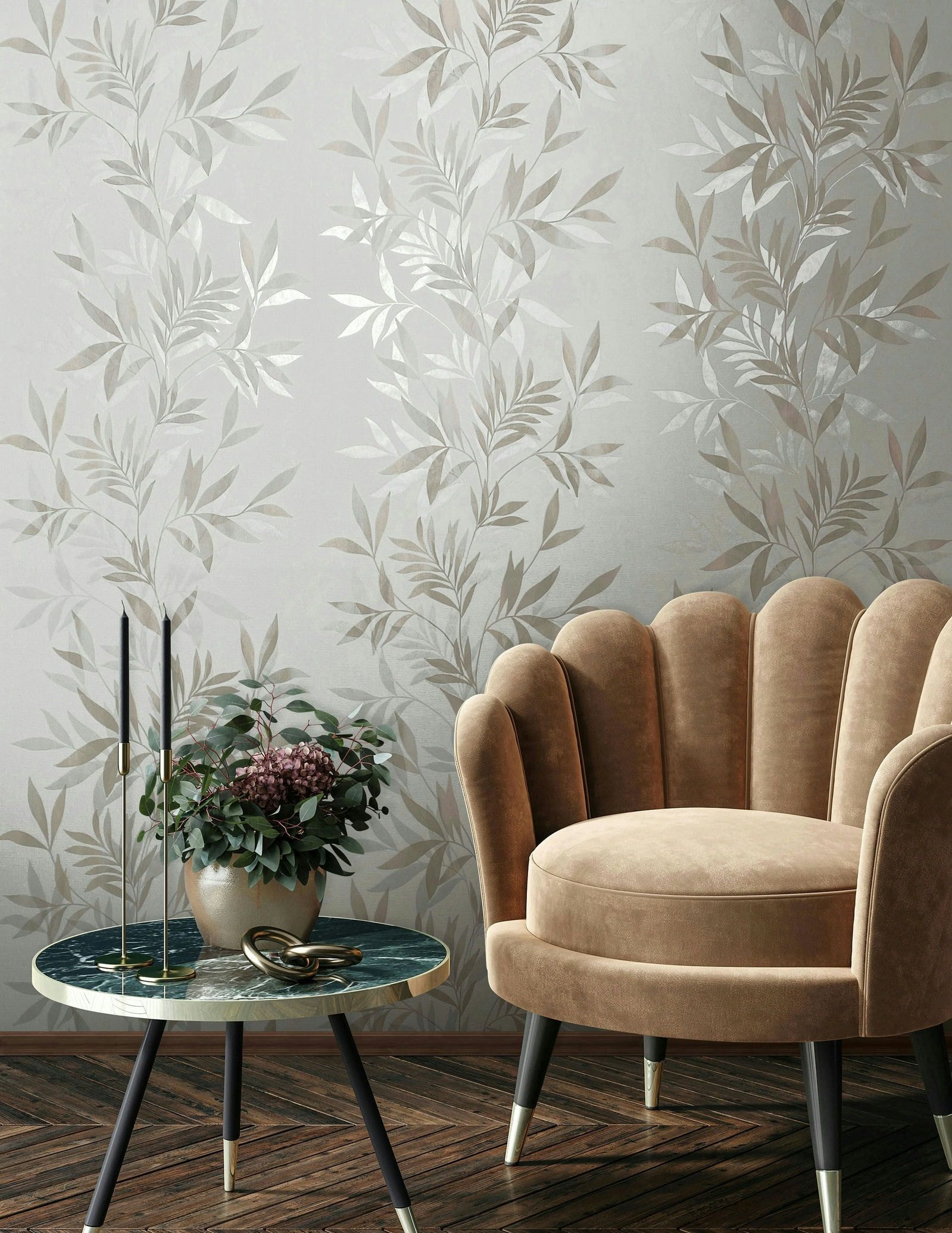 Marburg Vliestapete Tapete Flowers of Wind, geprägt, uni, moderne Vliestape günstig online kaufen