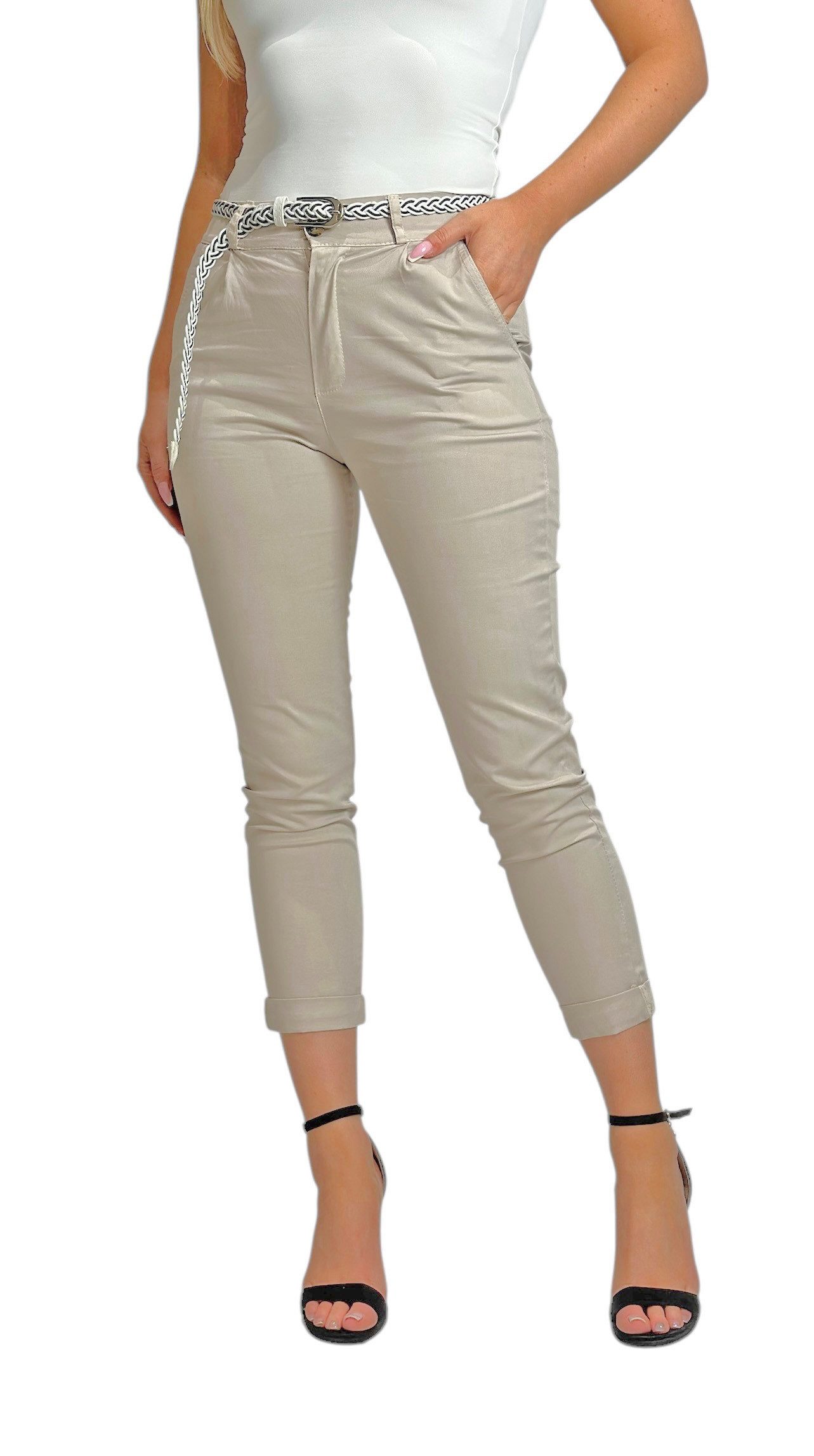 Mississhop Chinohose Damen Hose Baumwolle Hose günstig online kaufen