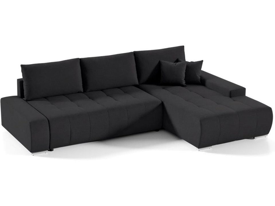 Beautysofa Ecksofa Draco L mit Schlaffunktion, in pflegeleichten Stoffen, Bettkasten