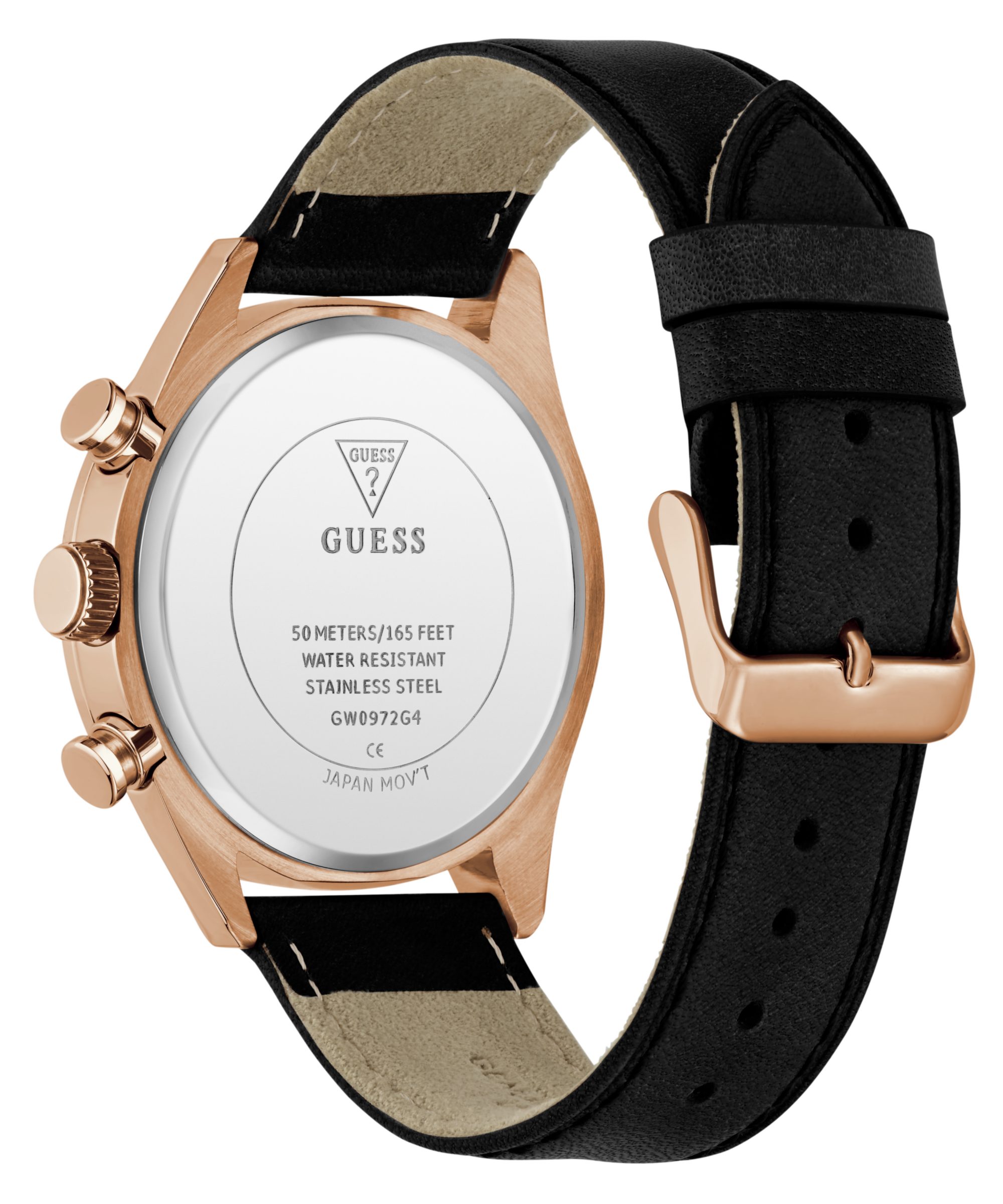 Guess Multifunktionsuhr DAWSON GW0972G4, Quarzuhr, Armbanduhr, Herrenuhr, Lederarmband