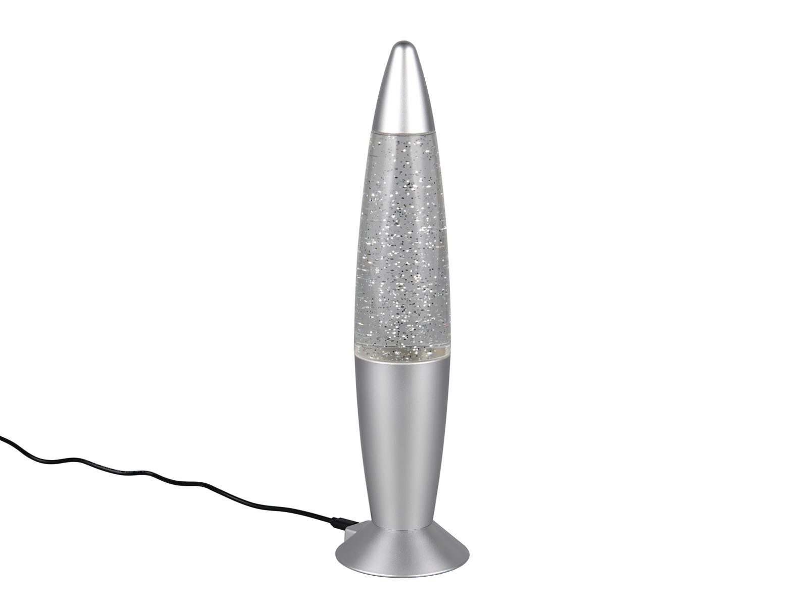 Reality Leuchten USB-Tischleuchte Batterie- oder USB betrieben Höhe 34,5cm, kabellos-e Deko Lampe RGB Farbwechsel coole Tischlampe Jugendzimmer