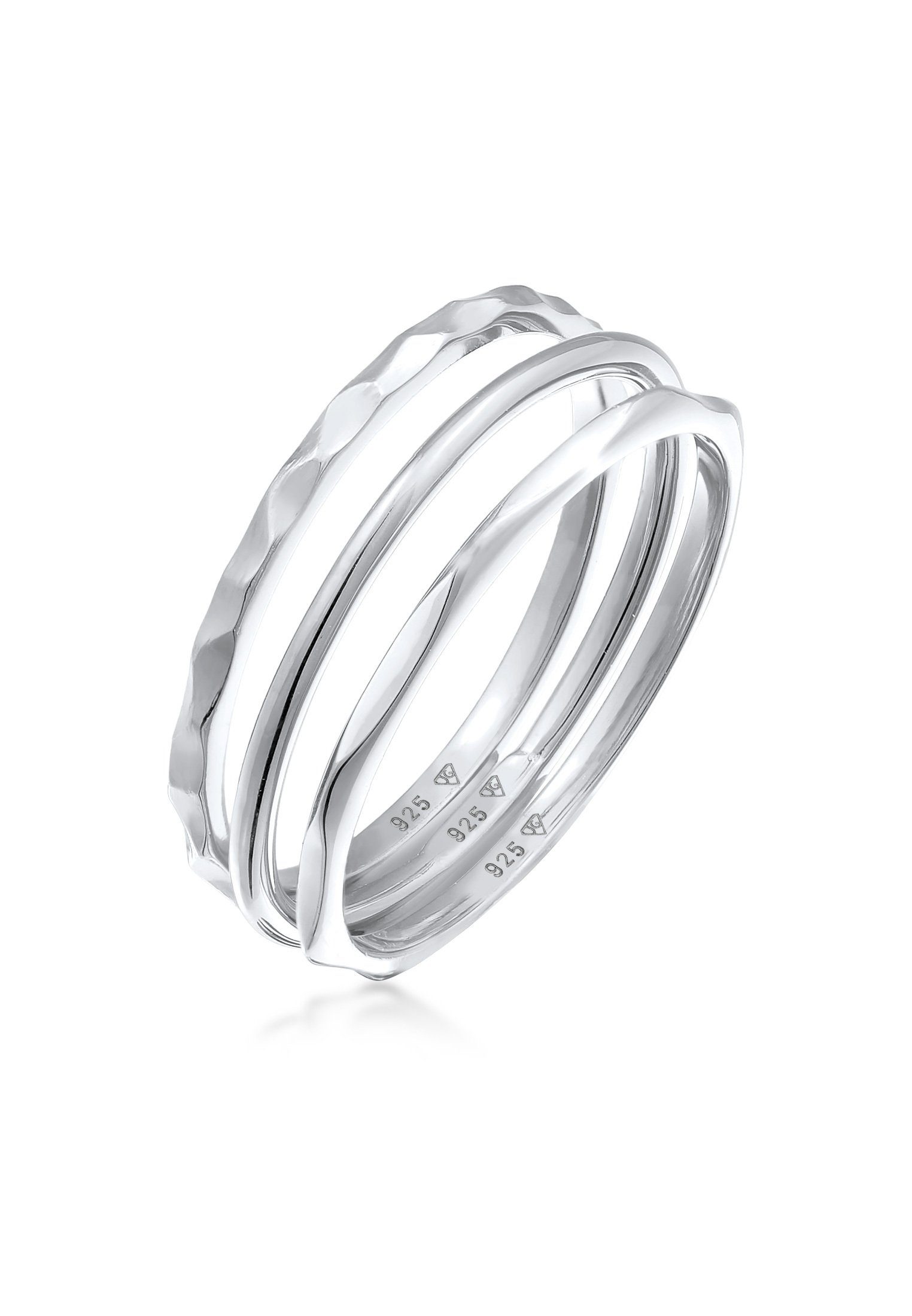 Ring-Set Stapelring Stacking Boho Set (3 tlg) 925 Sterling Silber