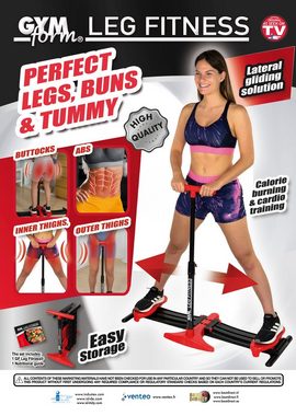 Gymform® Multitrainer Leg Fitness Beckenbodentrainer, klappbar für zuhause - Trainer für Bauch, Beine & Po