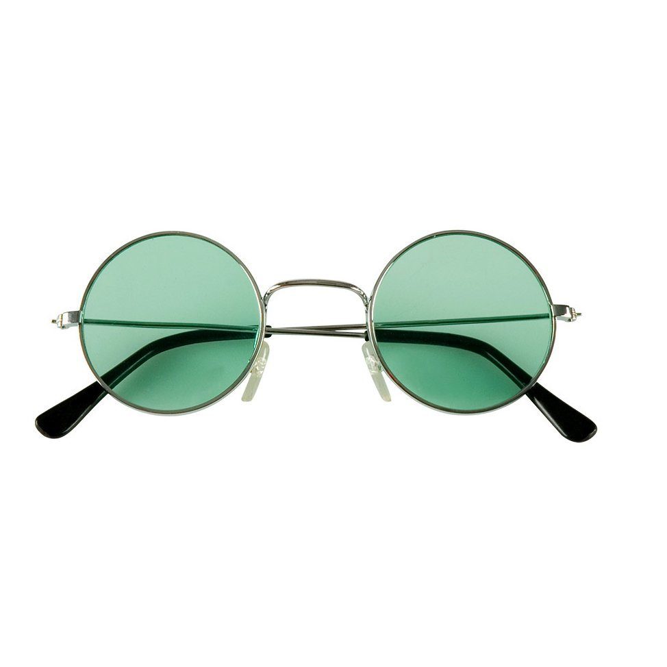 Hippie-Kostüm Hippie Brille grün