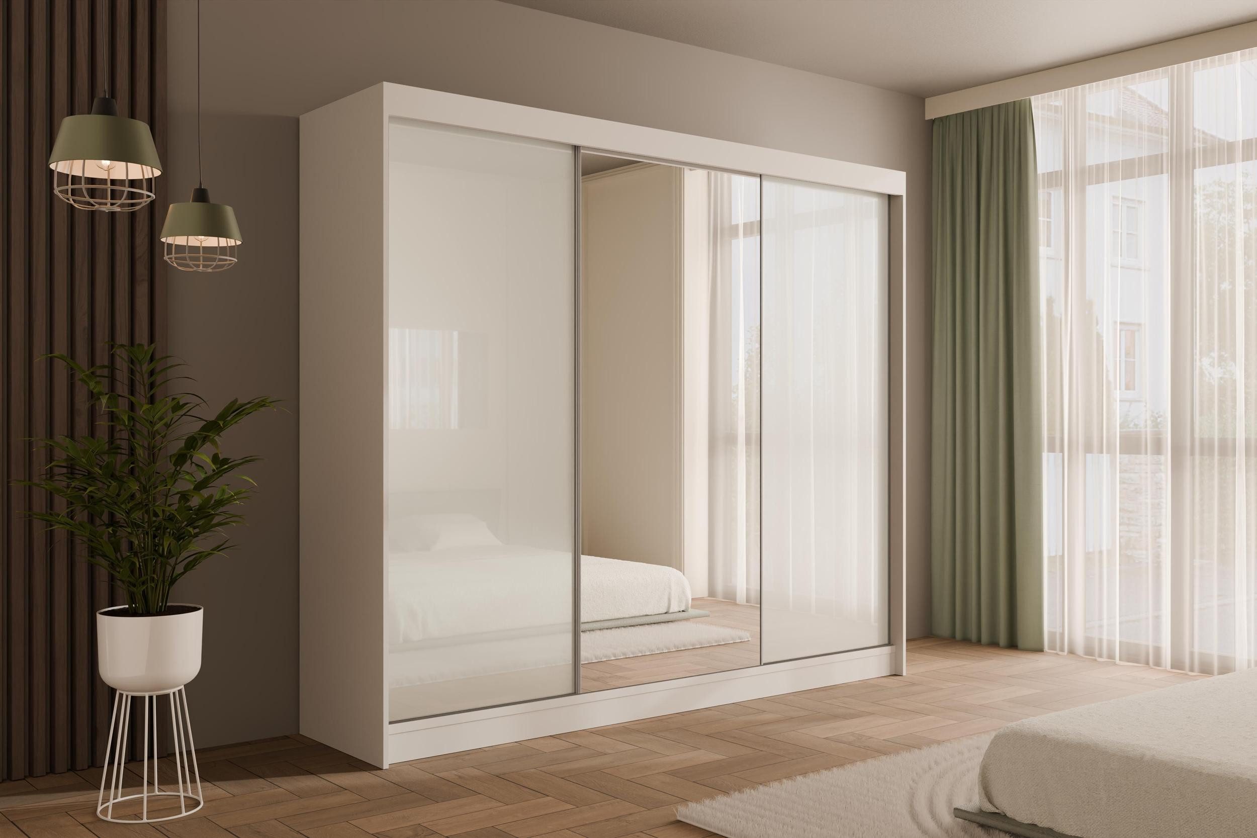 ALTDECOR Schiebetürenschrank VESLI (Kleiderschrank Garderobenschrank mit vi günstig online kaufen