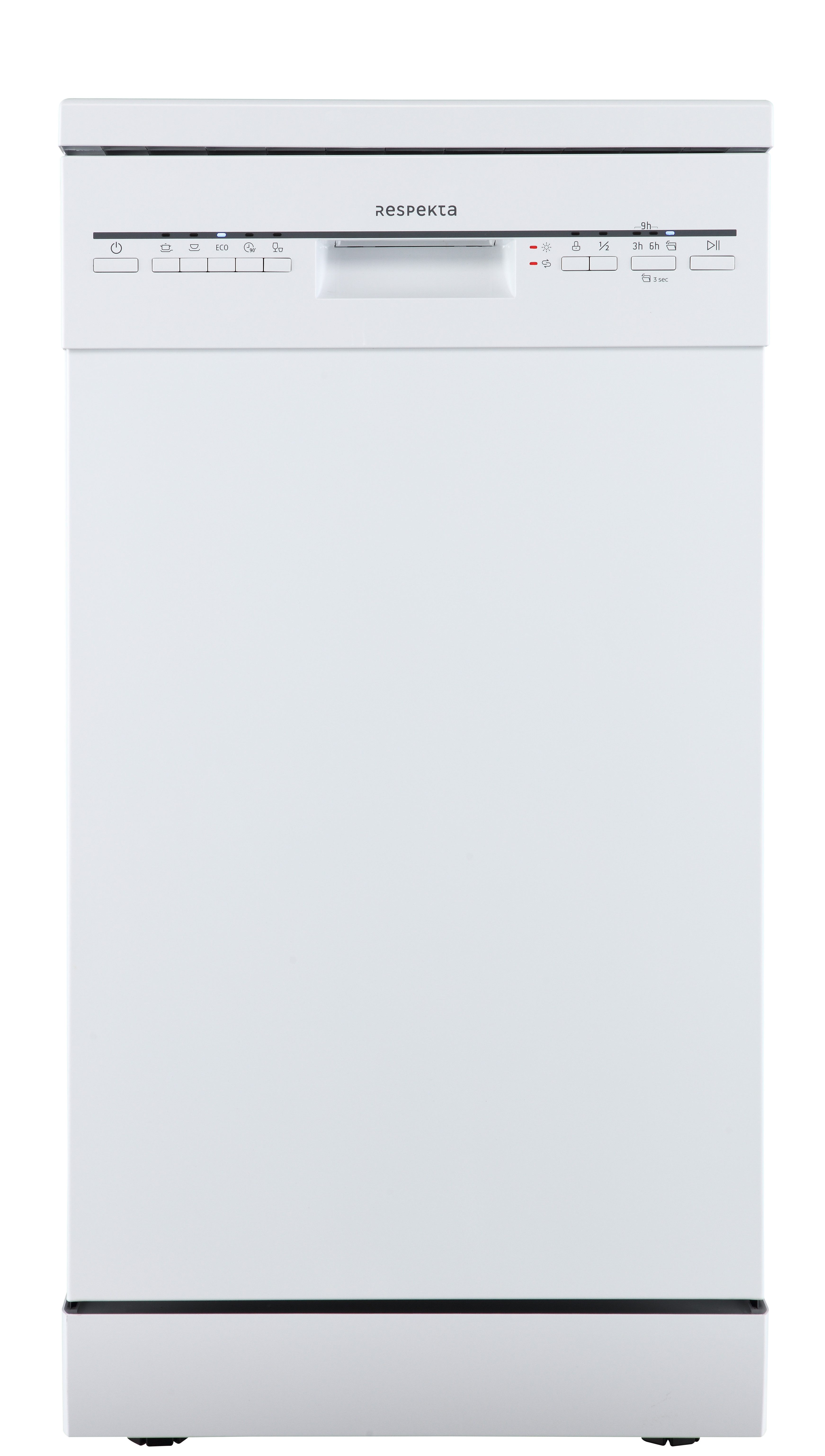 RESPEKTA Standgeschirrspüler Bena, 9 l, 10 Maßgedecke, EEK: D, 5 Programme, Besteckkorb