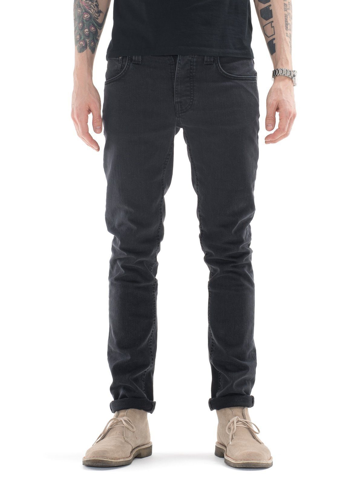 Nudie Jeans Slim-fit-Jeans Grim Tim Misty Ridge Grau - W28 L32