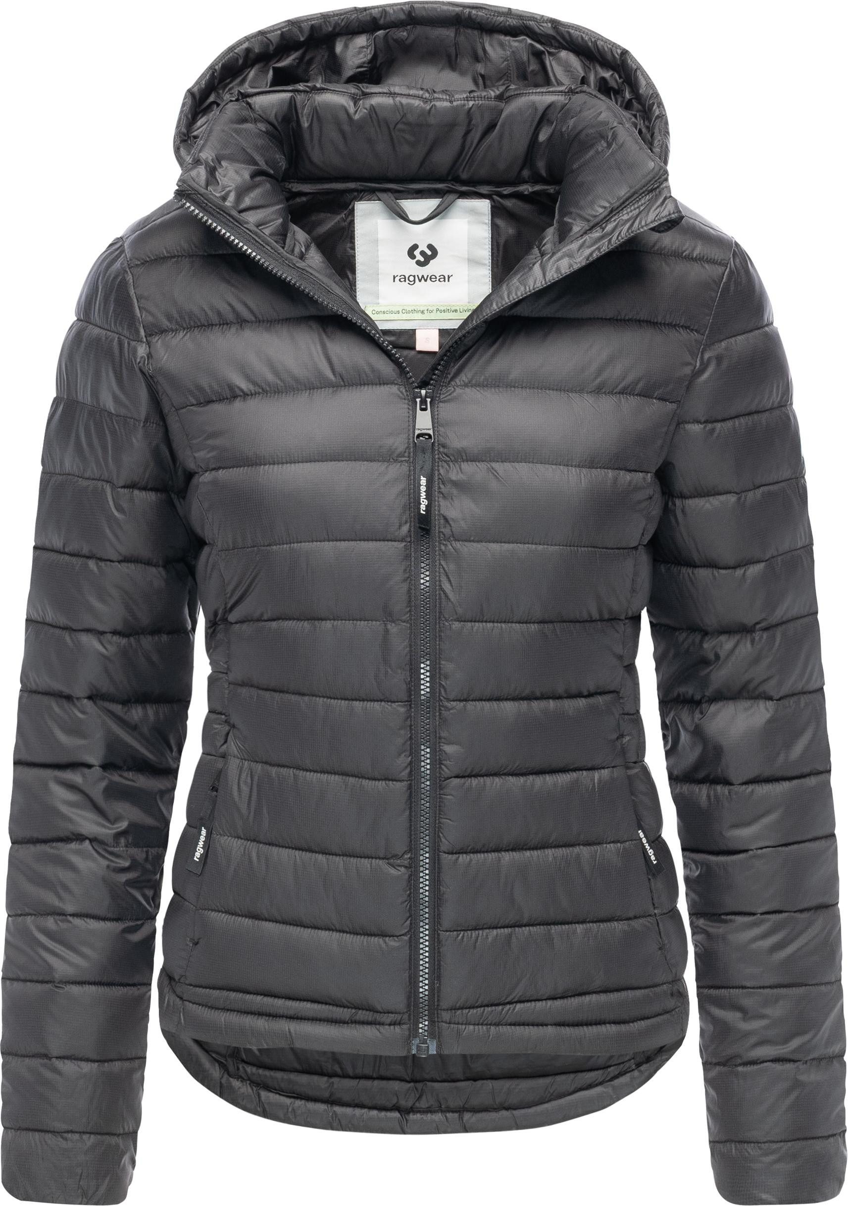 Ragwear Steppjacke Bobie leichte, gesteppte Damen Jacke mit abnehmbare Kapuze