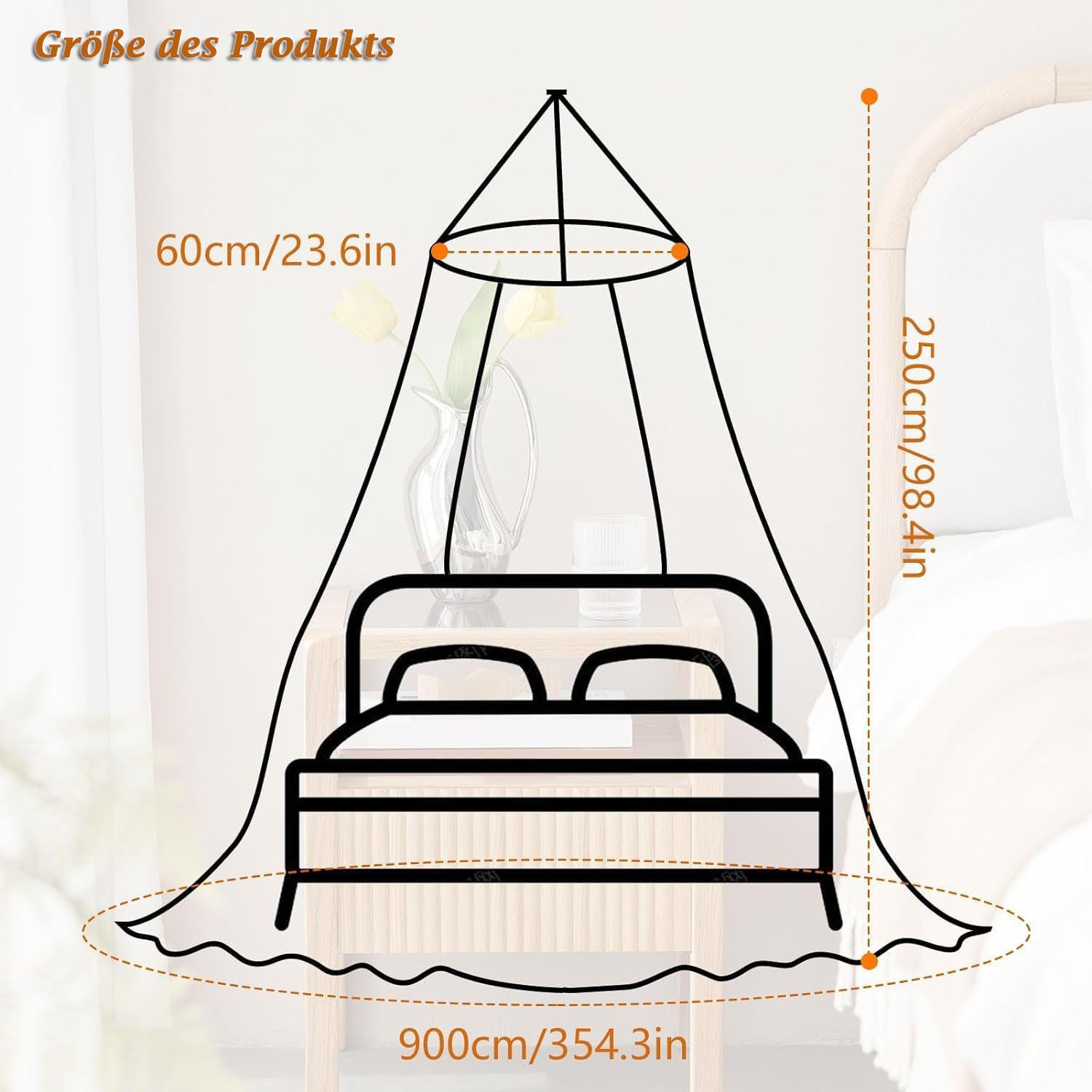 zggzerg Insektenschutz-Vorhang Moskitonetz Bett für Doppelbett günstig online kaufen