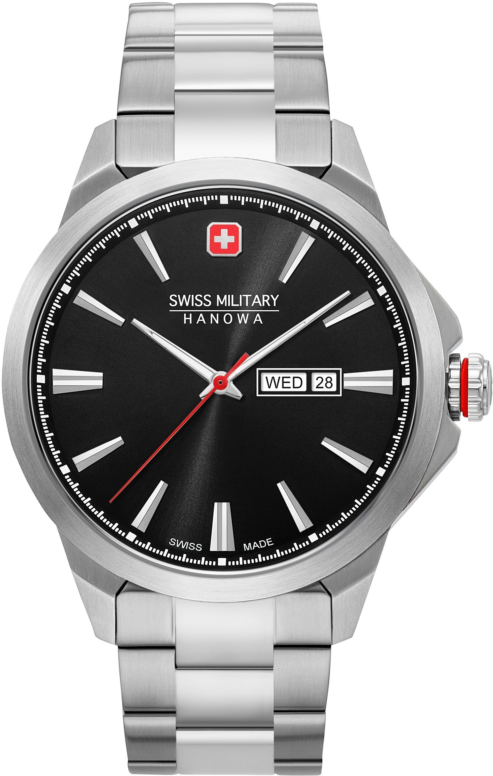 Military Swiss Hanowa Schweizer Uhr Wochentag DATE CLASSIC, 06-5346.04.007, DAY
