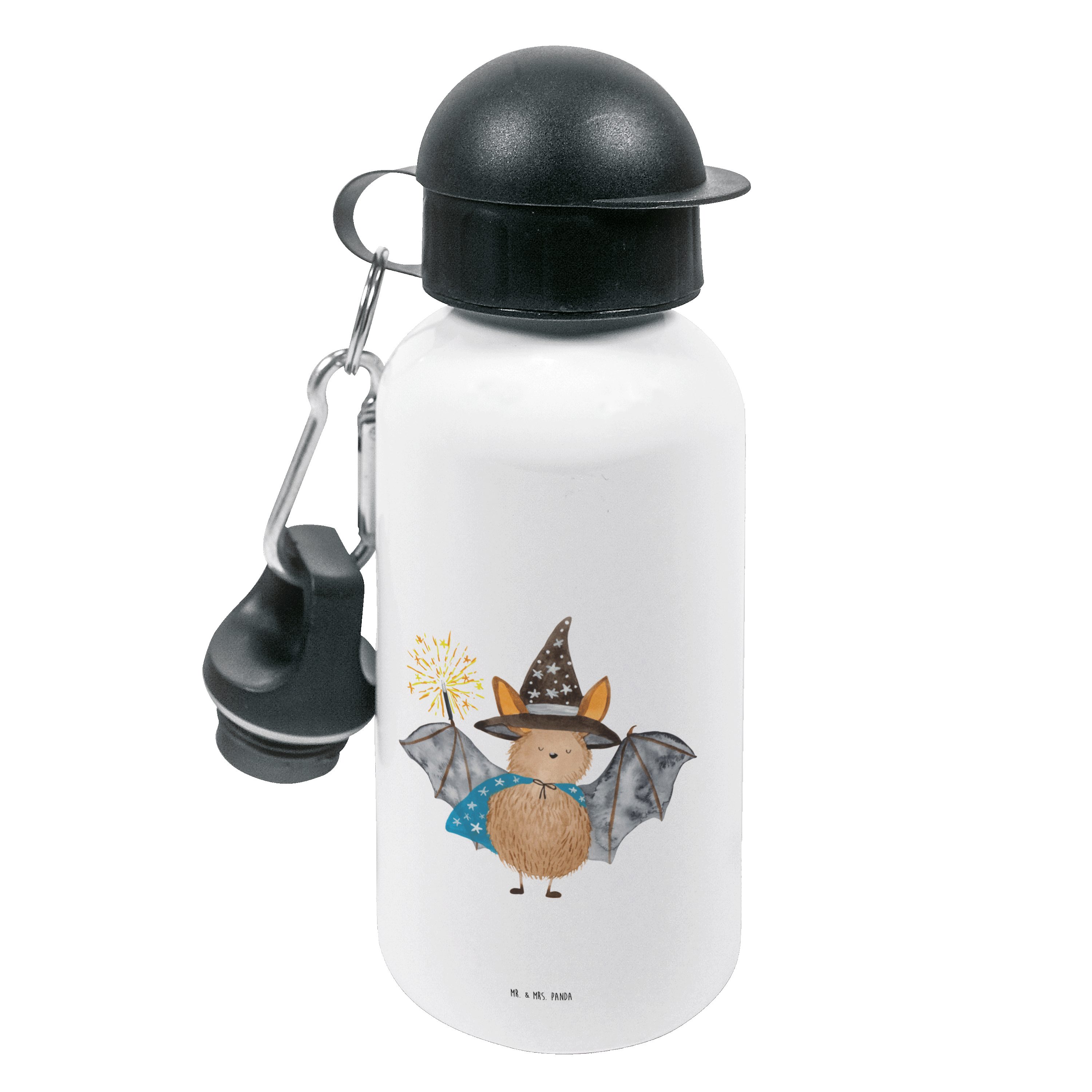 Mr. & Mrs. Panda Trinkflasche Fledermaus Zauberer - Weiß - Geschenk, Tiere, lustige Sprüche, Fleder