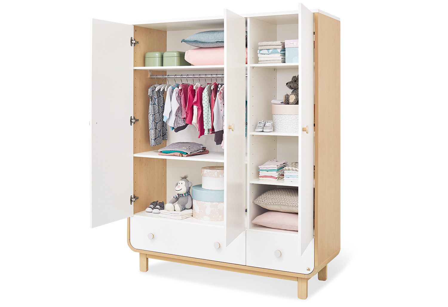 Pinolino® Kinderkleiderschrank Kleiderschrank 'Round' groß