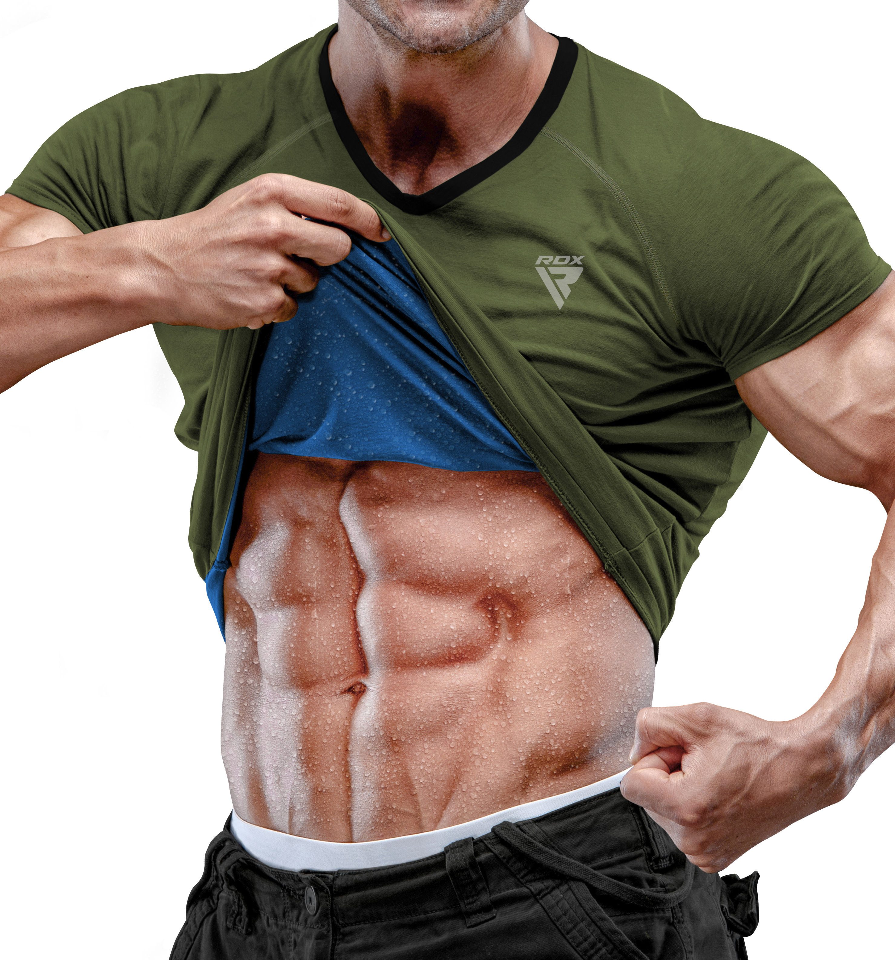 RDX Sports Kompressionsshirt RDX Herren Sauna Shirt – Schweißanzug Fitness günstig online kaufen