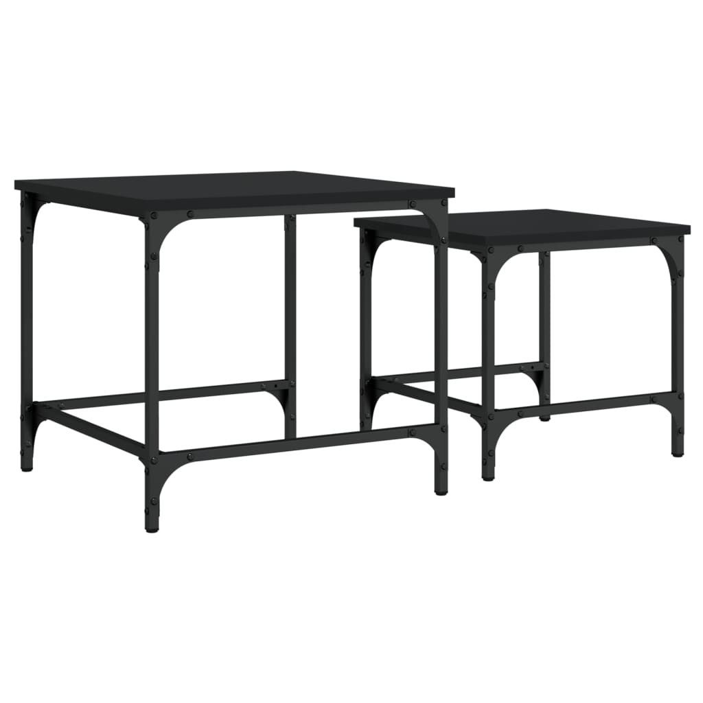vidaXL Couchtisch Satztische 2 Stk. Schwarz günstig online kaufen