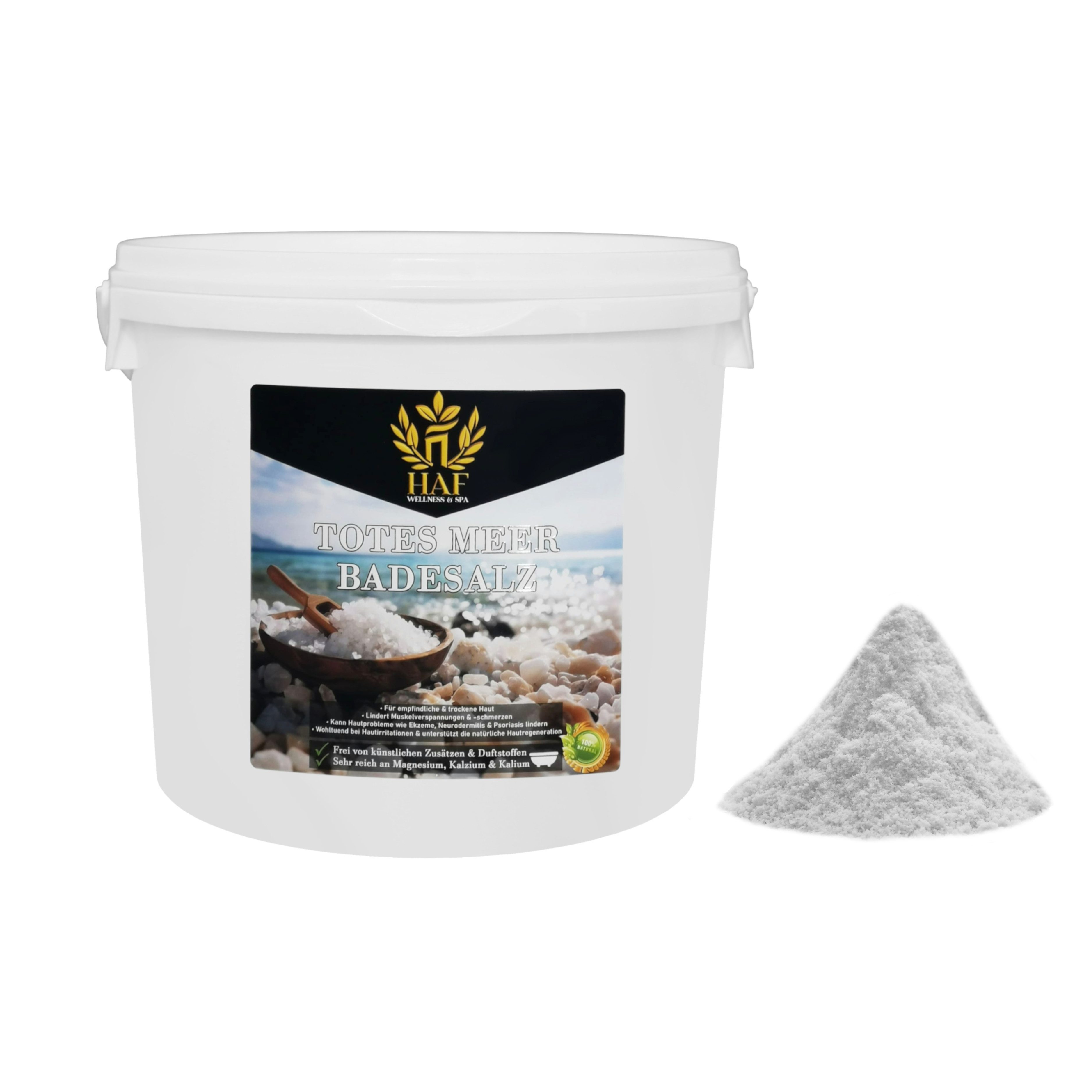 HAF Badesalz Premium Totes Meer Badesalz 1-25kg 100% reines Meersalz als Badezusatz, 1-tlg., Naturbelassen direkt vom toten Meer